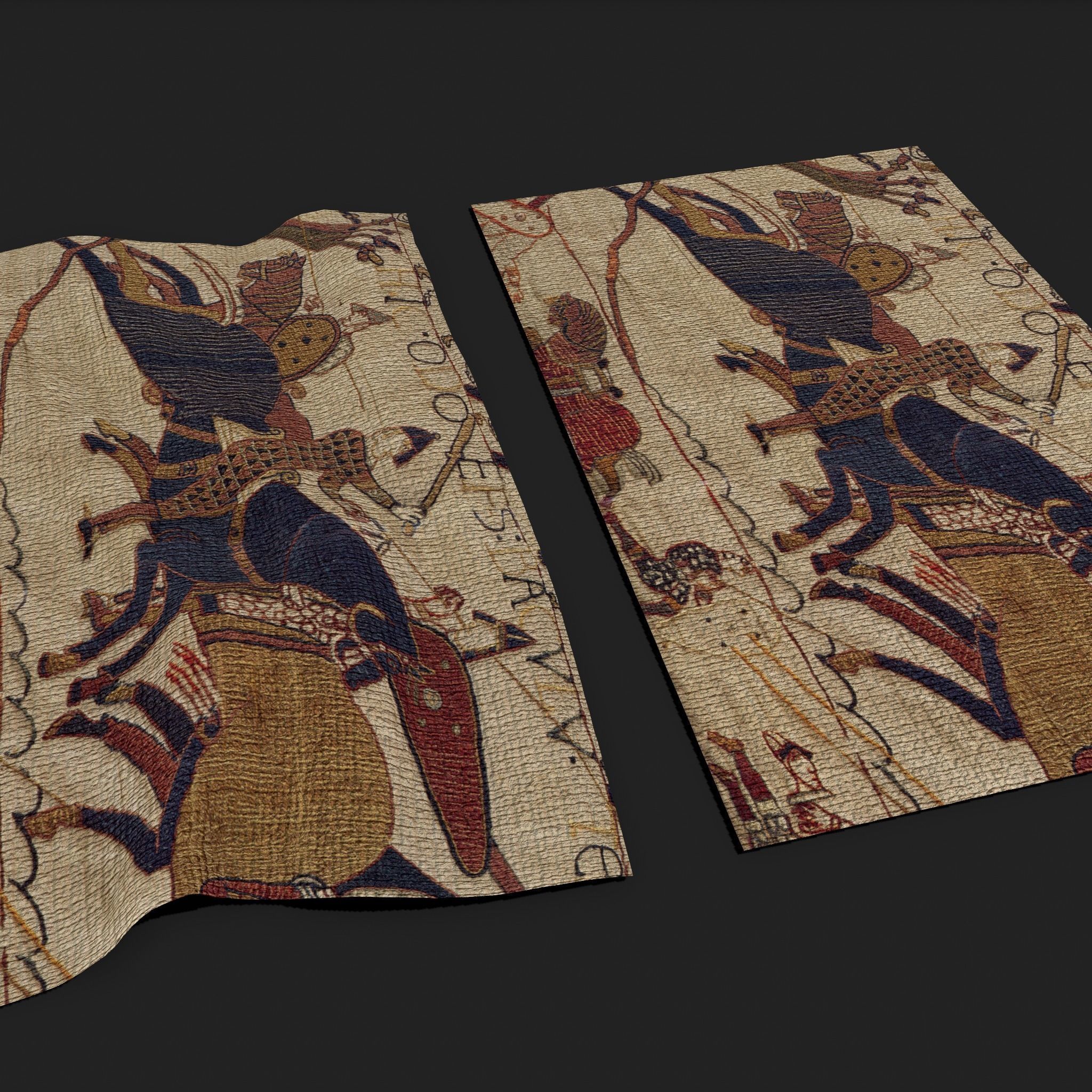 Bayeux Tapestry Low-poly 3D model_6