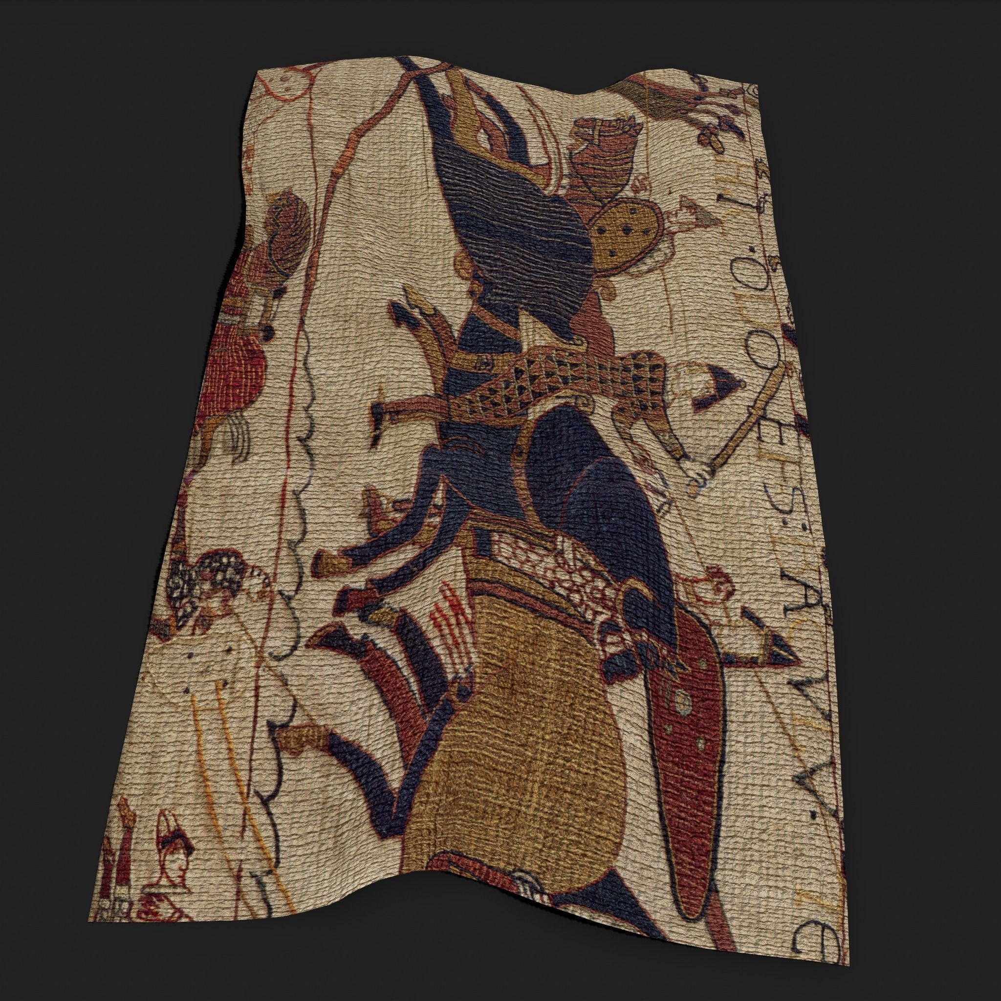 Bayeux Tapestry Low-poly 3D model_9