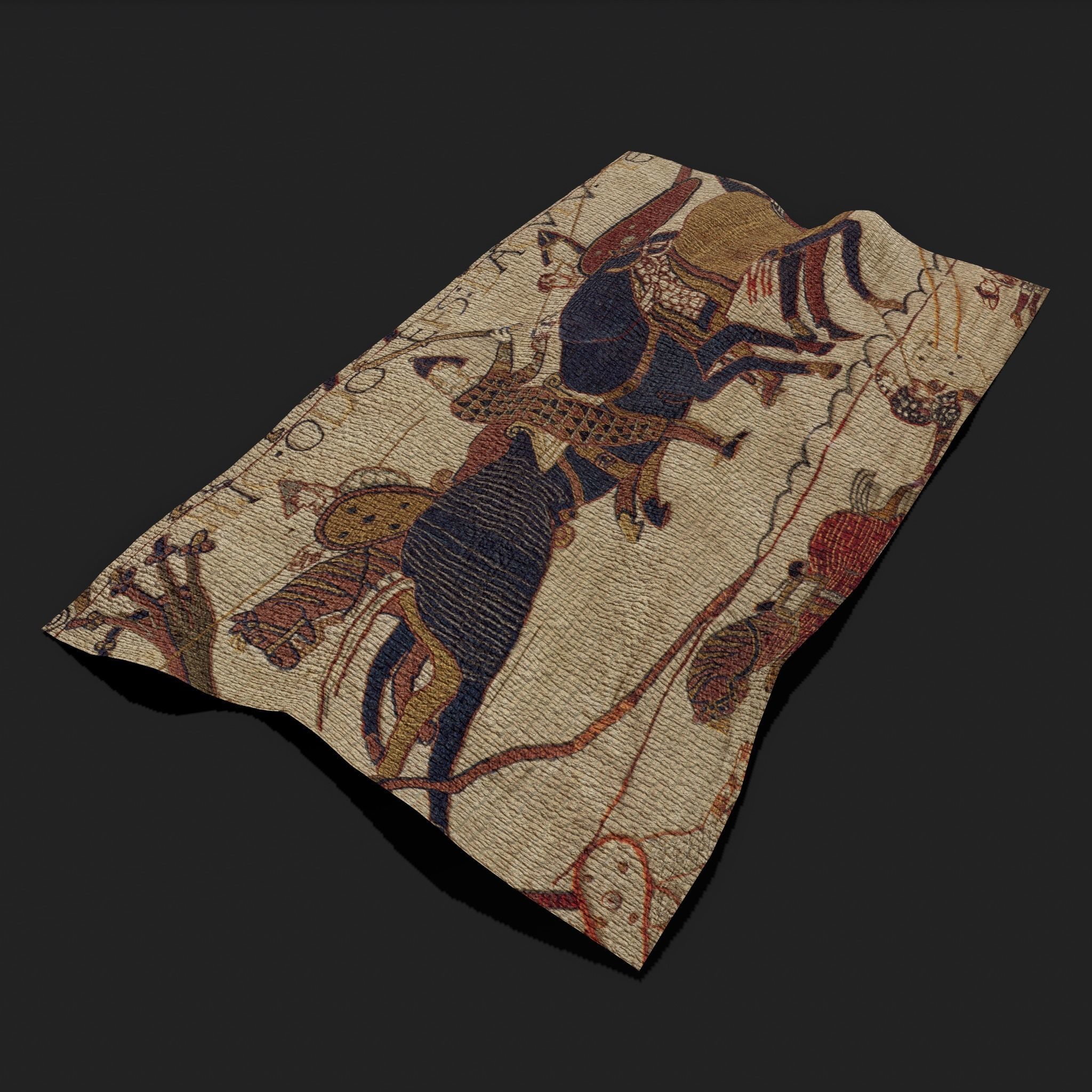 Bayeux Tapestry Low-poly 3D model_4