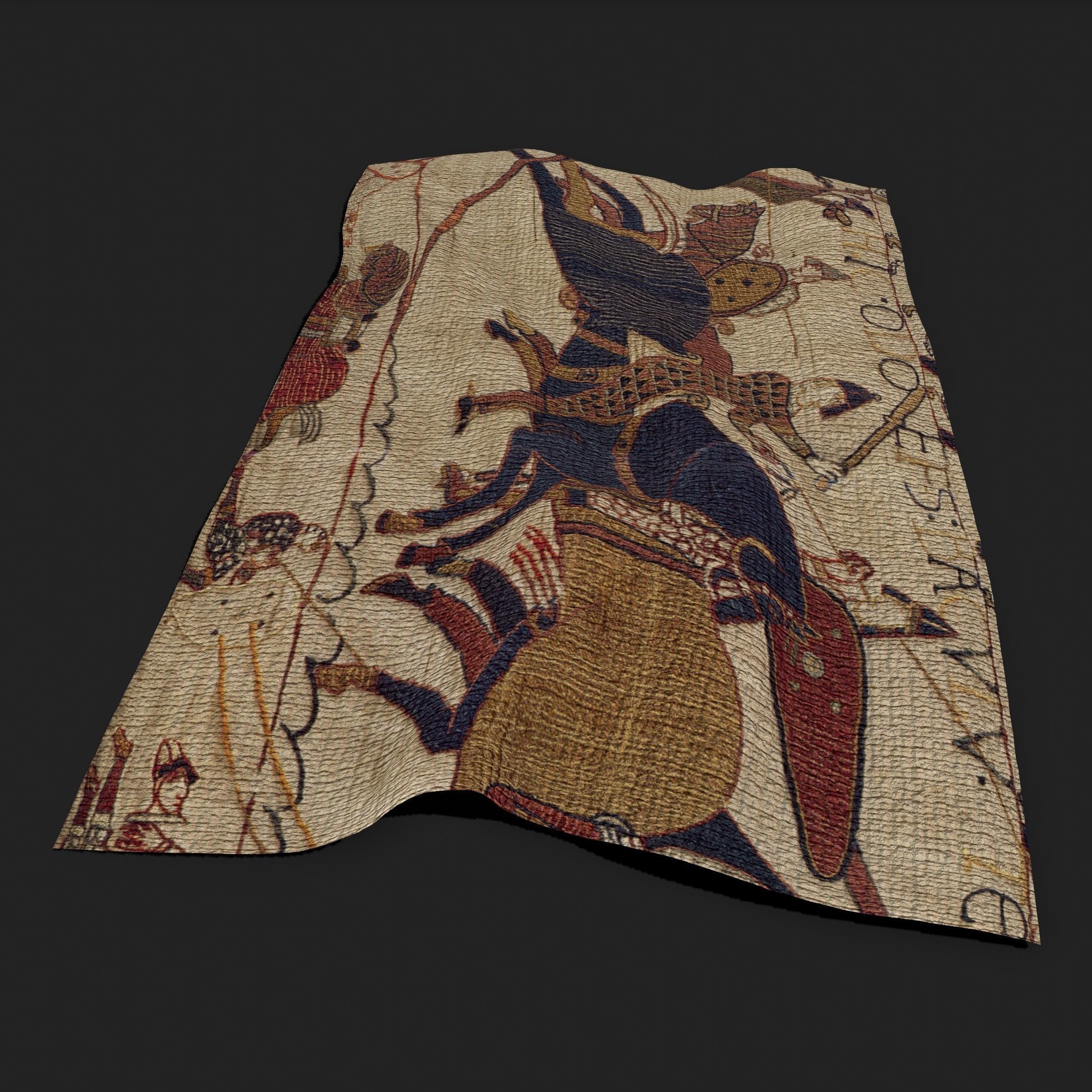 Bayeux Tapestry Low-poly 3D model_7