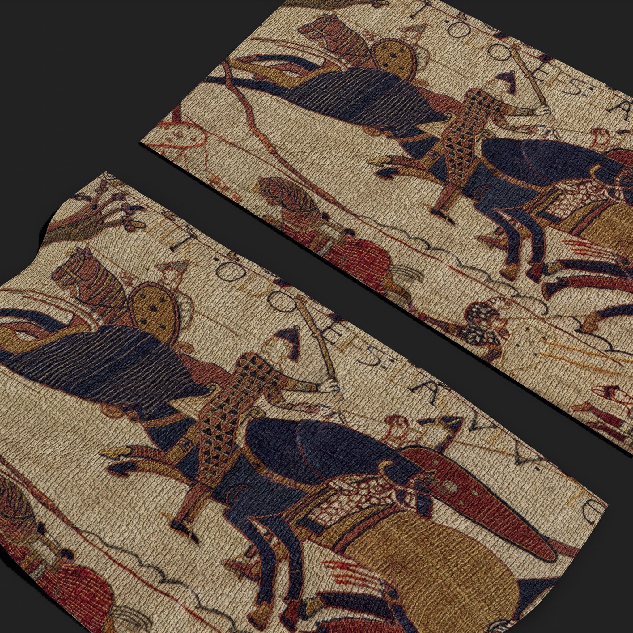 Bayeux Tapestry Low-poly 3D model_20