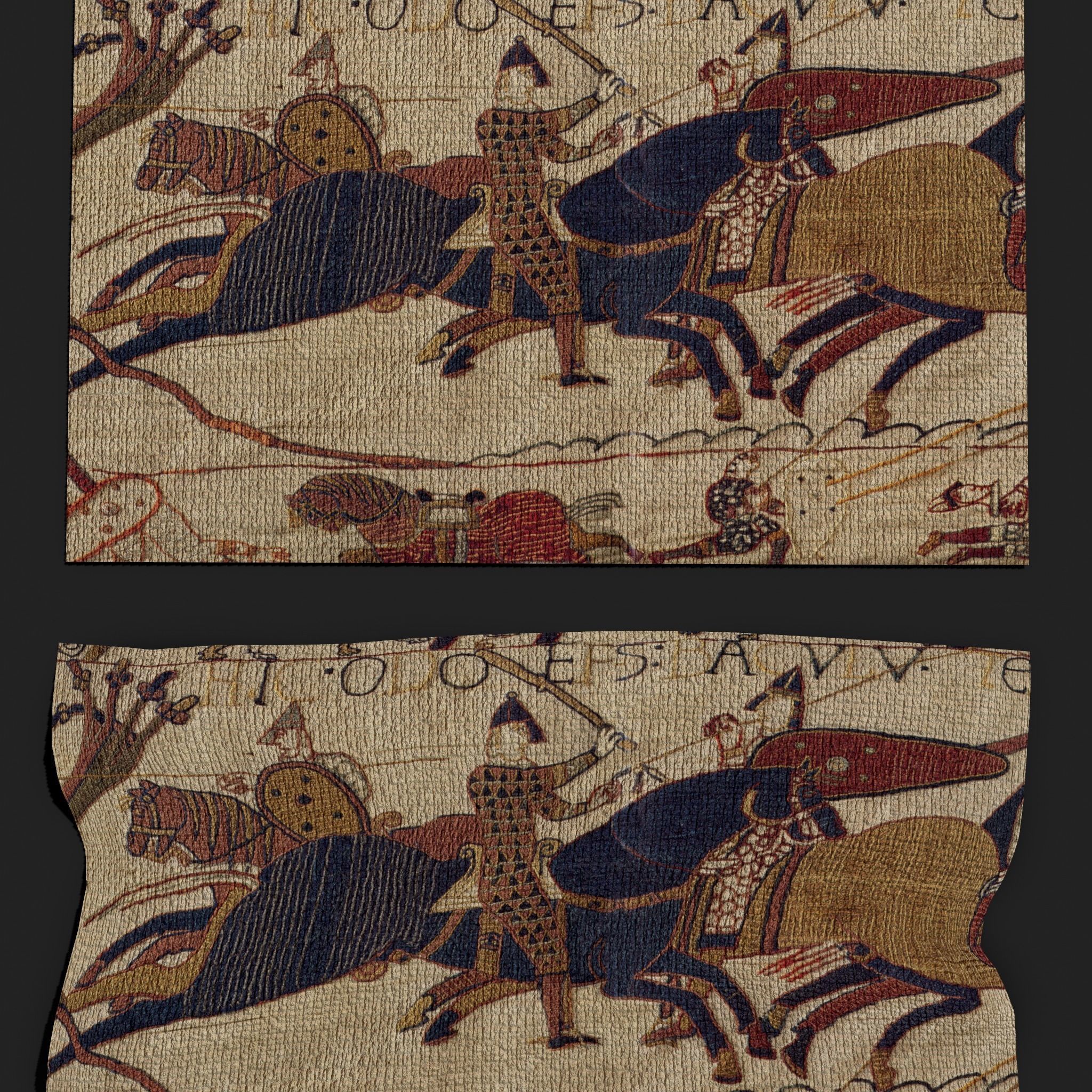 Bayeux Tapestry Low-poly 3D model_8
