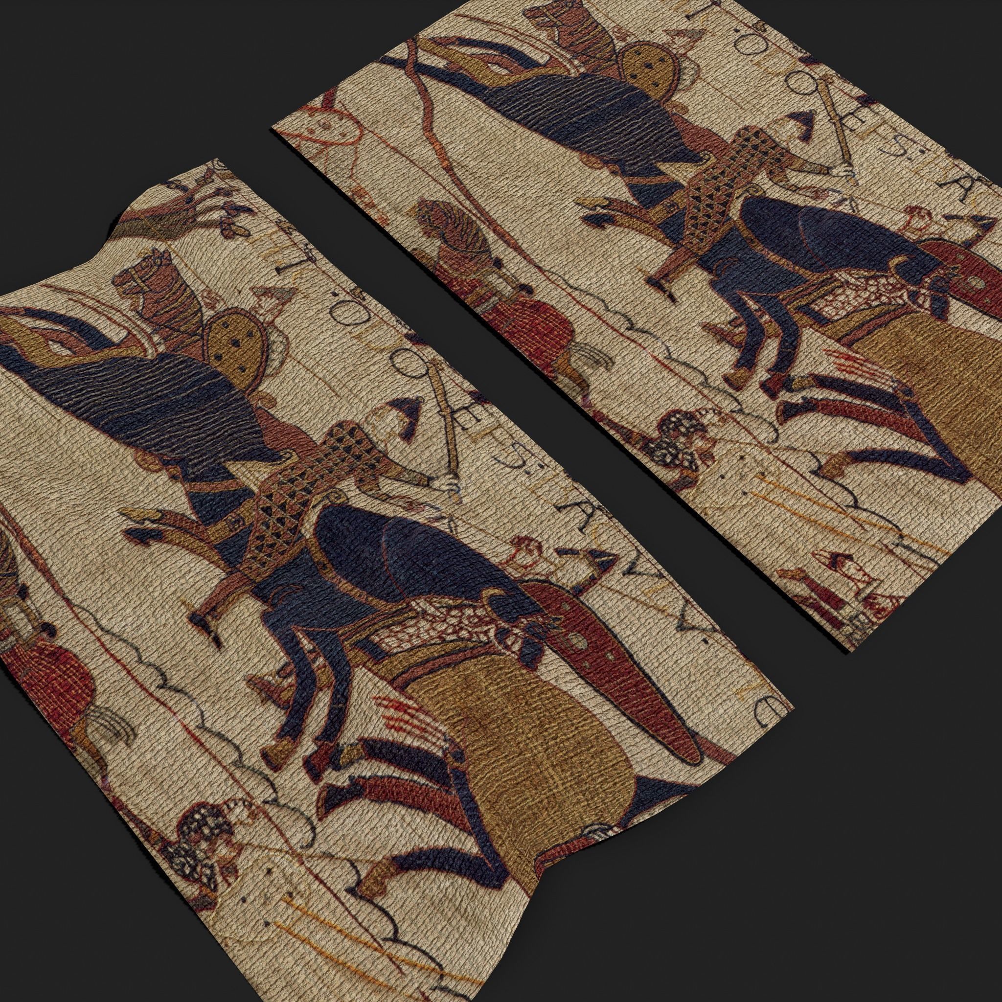Bayeux Tapestry Low-poly 3D model_10