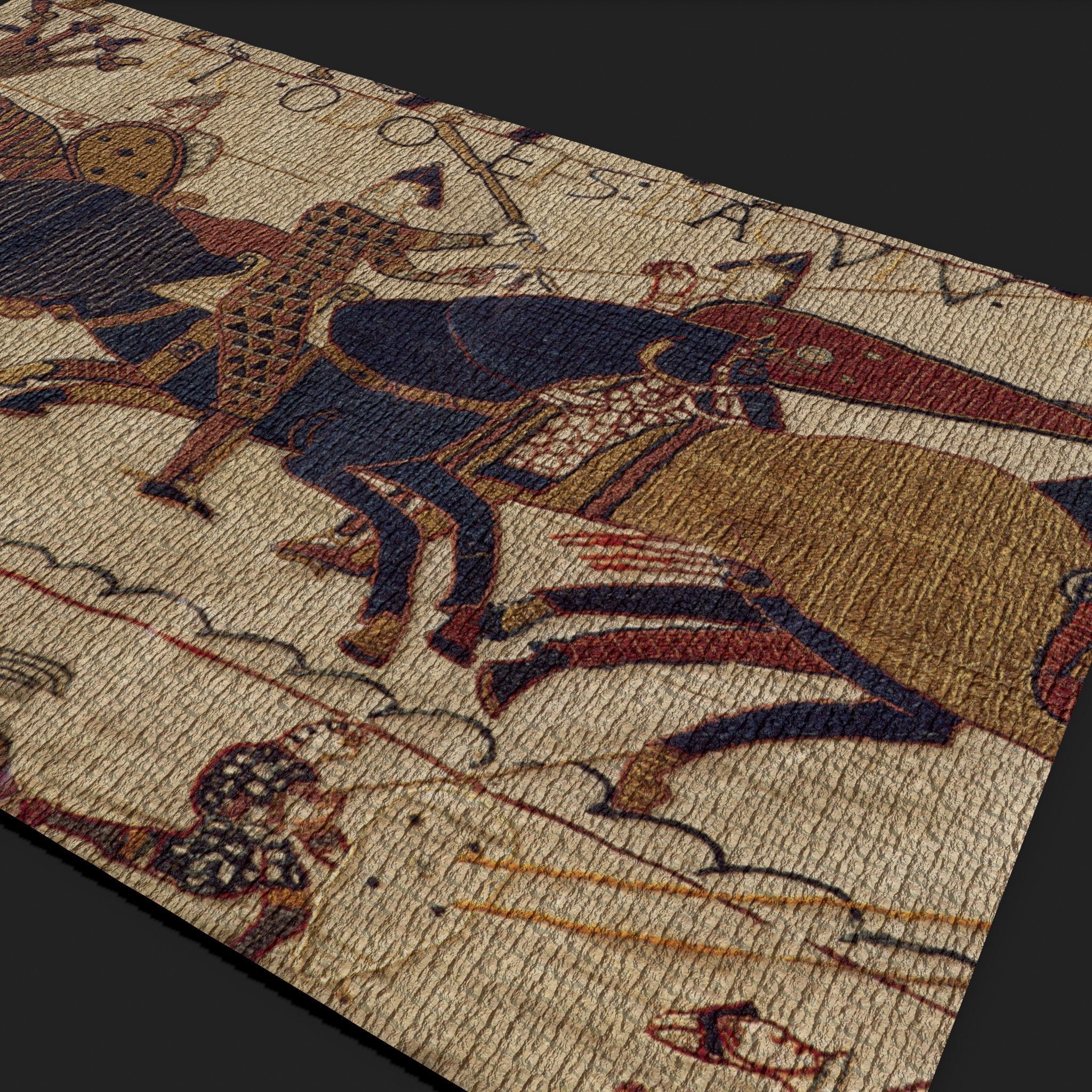 Bayeux Tapestry Low-poly 3D model_11