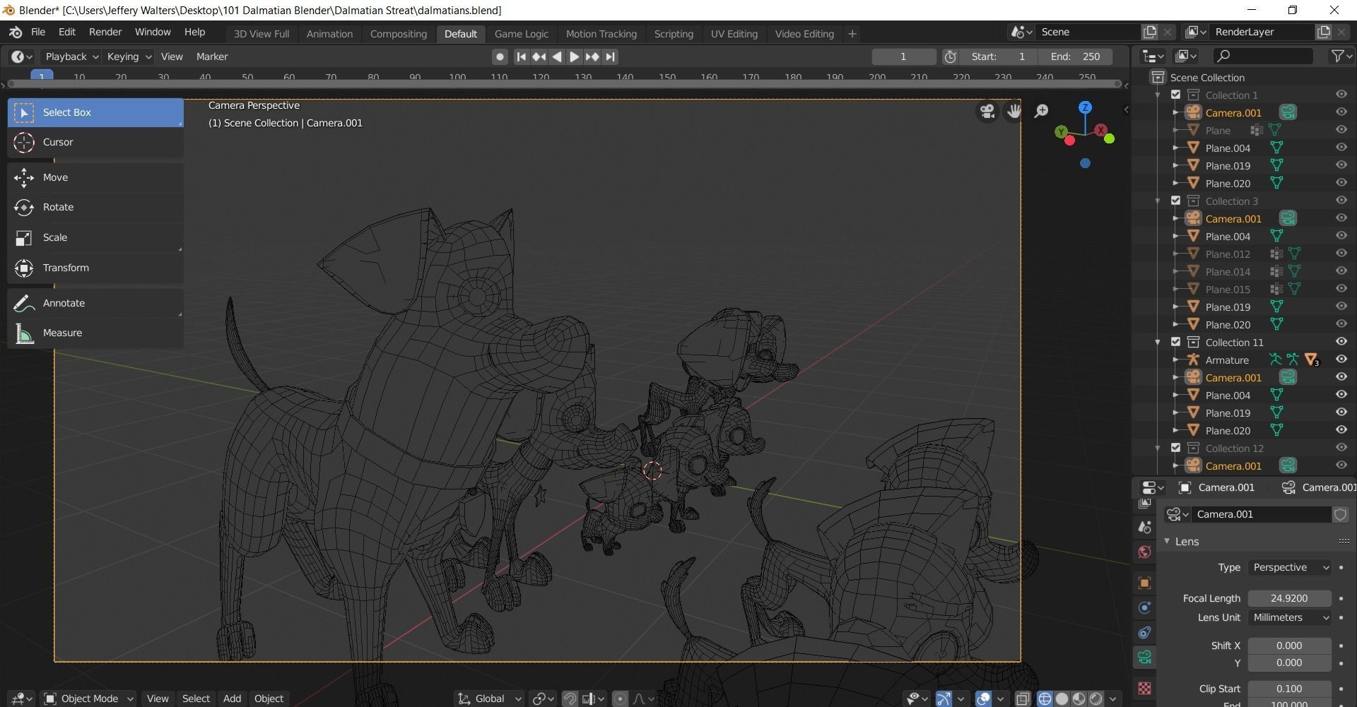 Dalmatian Street Dogs Low-poly 3D model_4
