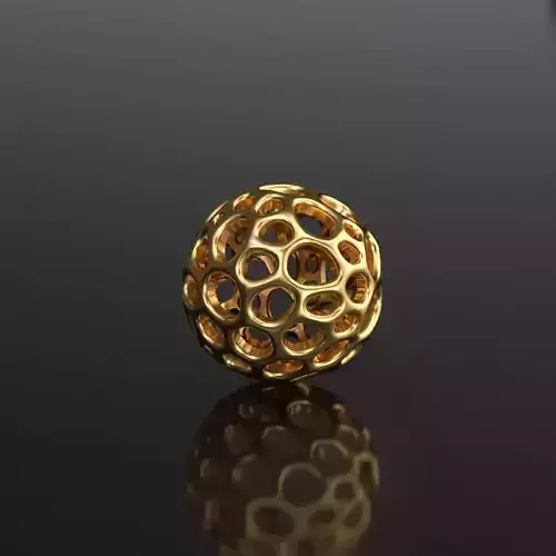Voronoi Sphere Jewelry STL C4D