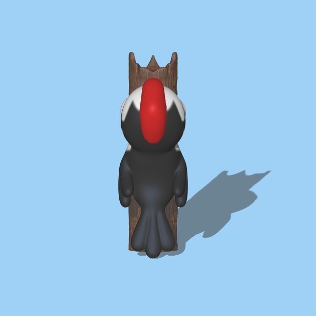 A cute Woodpecker to decorate and play 3D print model_2
