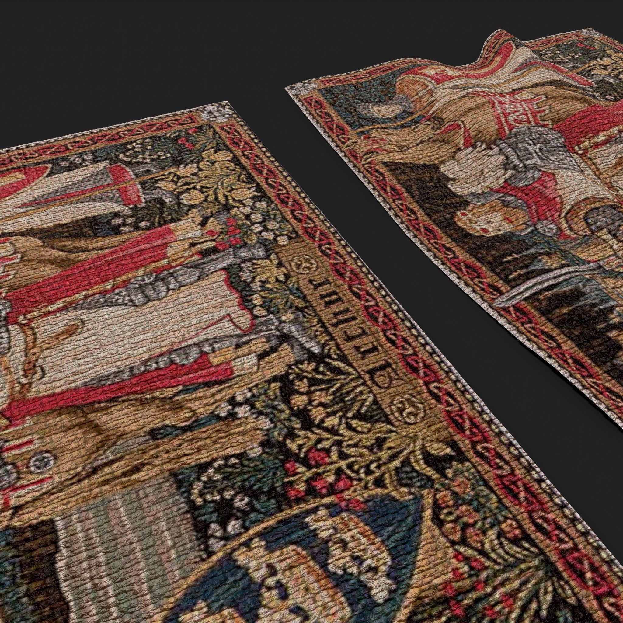 King Arthur Tapestry Low-poly 3D model_19