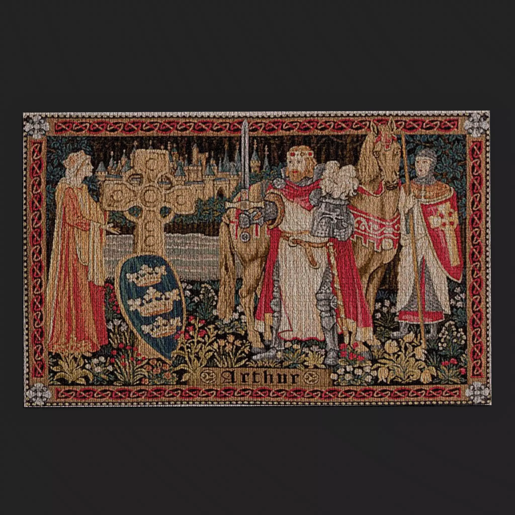 King Arthur Tapestry Low-poly 3D model_0
