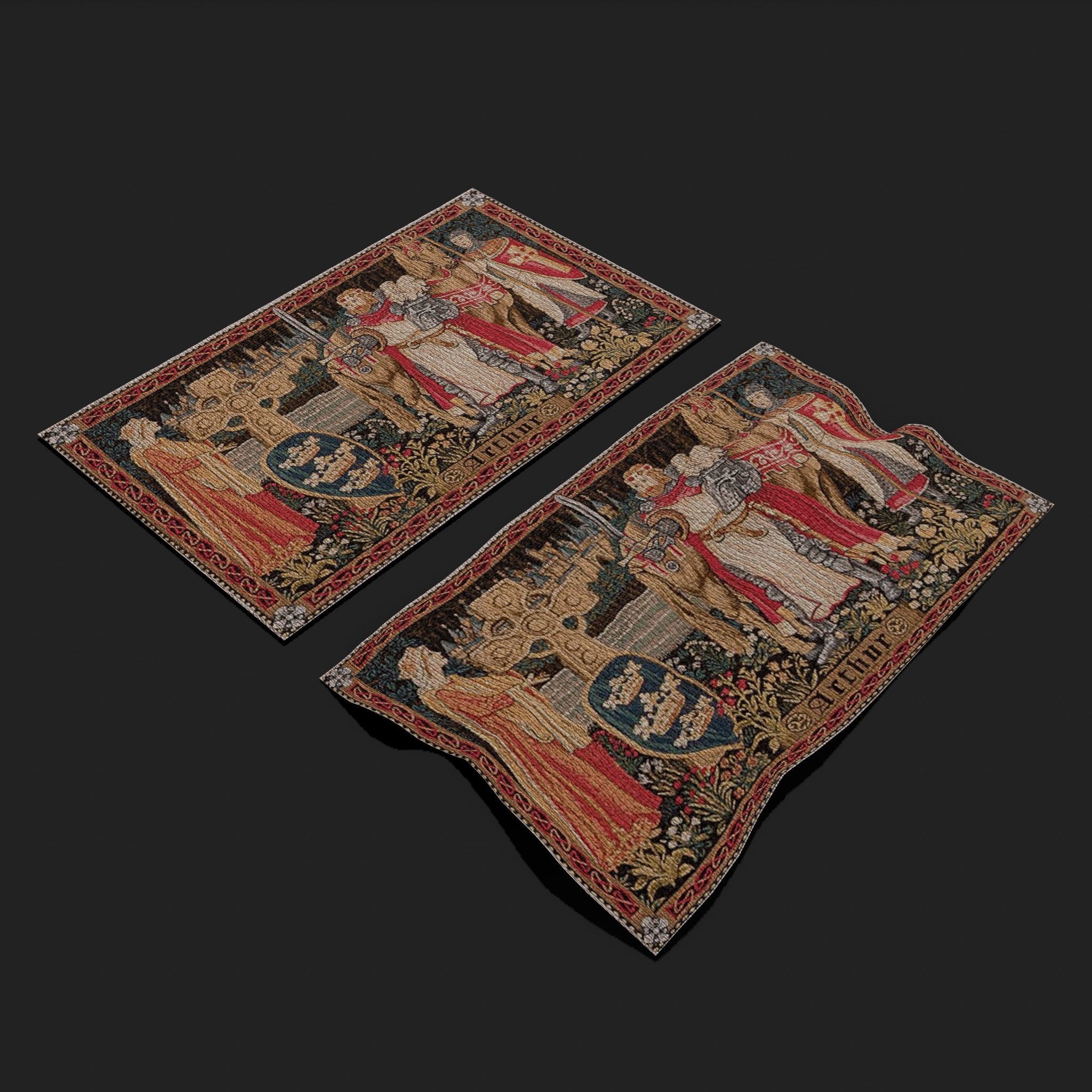 King Arthur Tapestry Low-poly 3D model_2