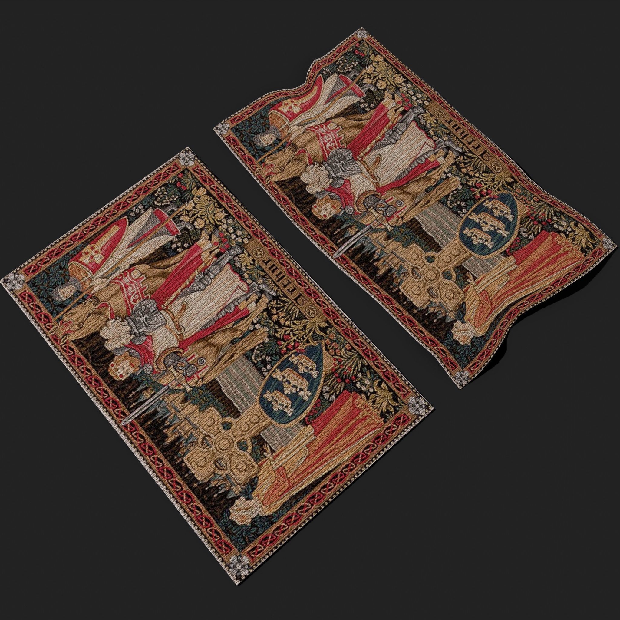 King Arthur Tapestry Low-poly 3D model_4