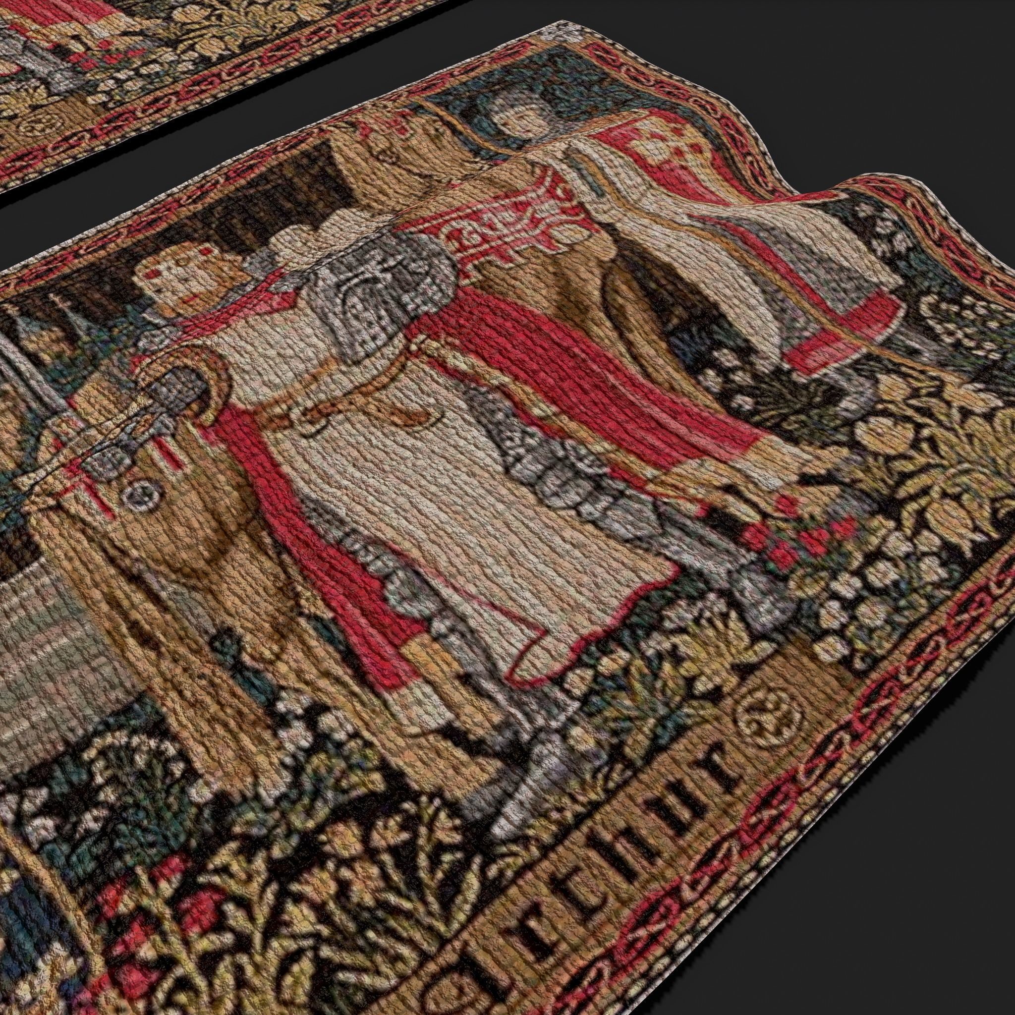 King Arthur Tapestry Low-poly 3D model_17