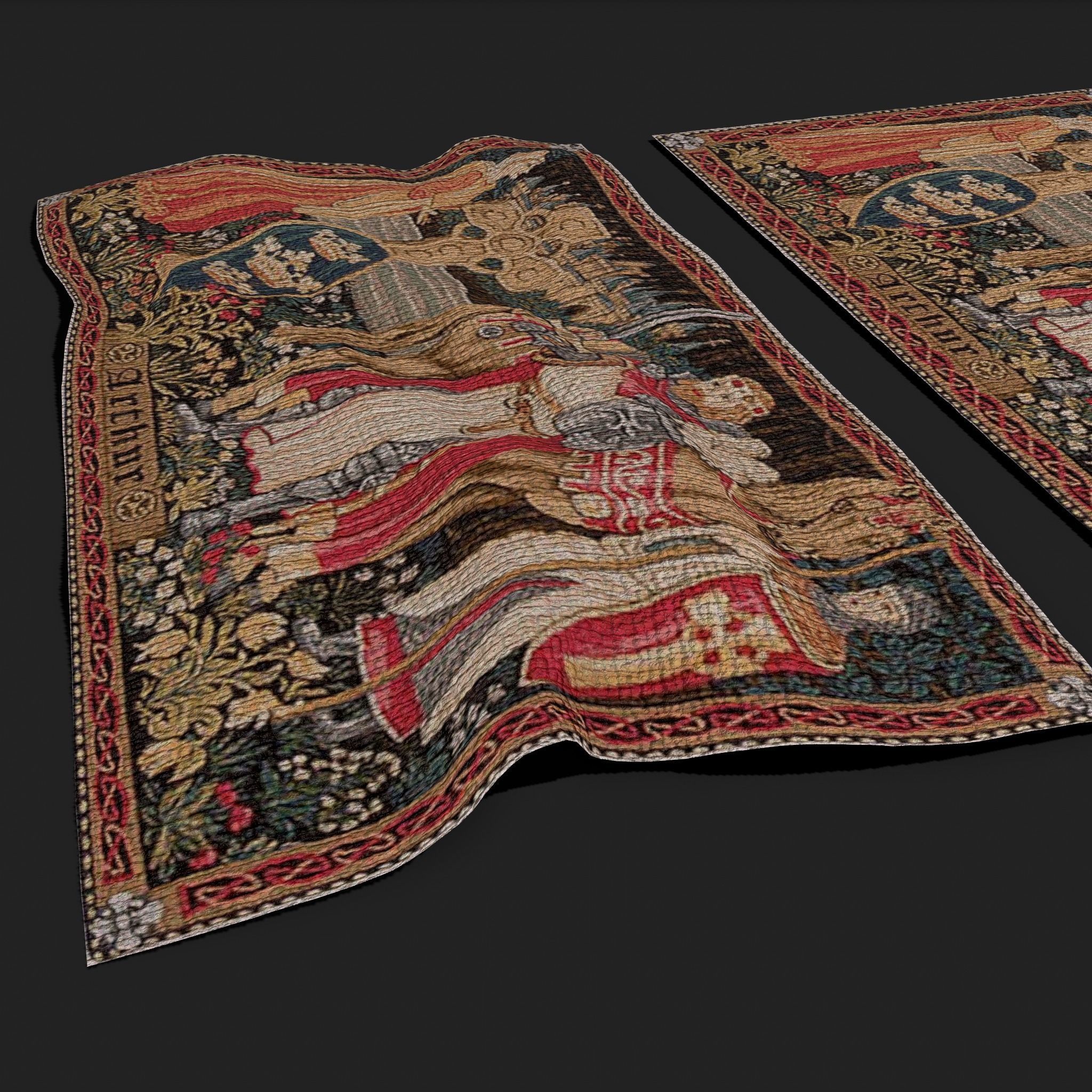King Arthur Tapestry Low-poly 3D model_12