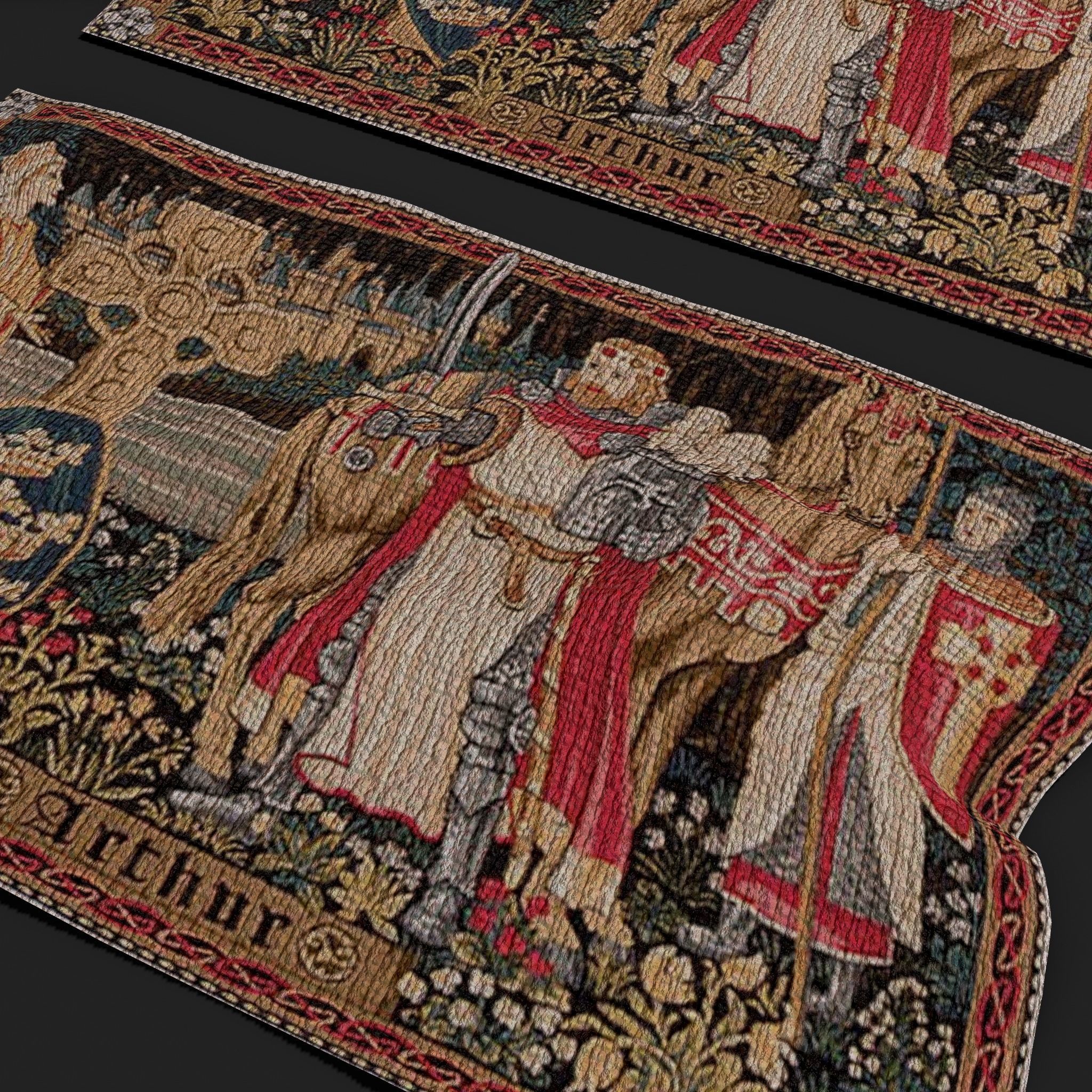 King Arthur Tapestry Low-poly 3D model_13
