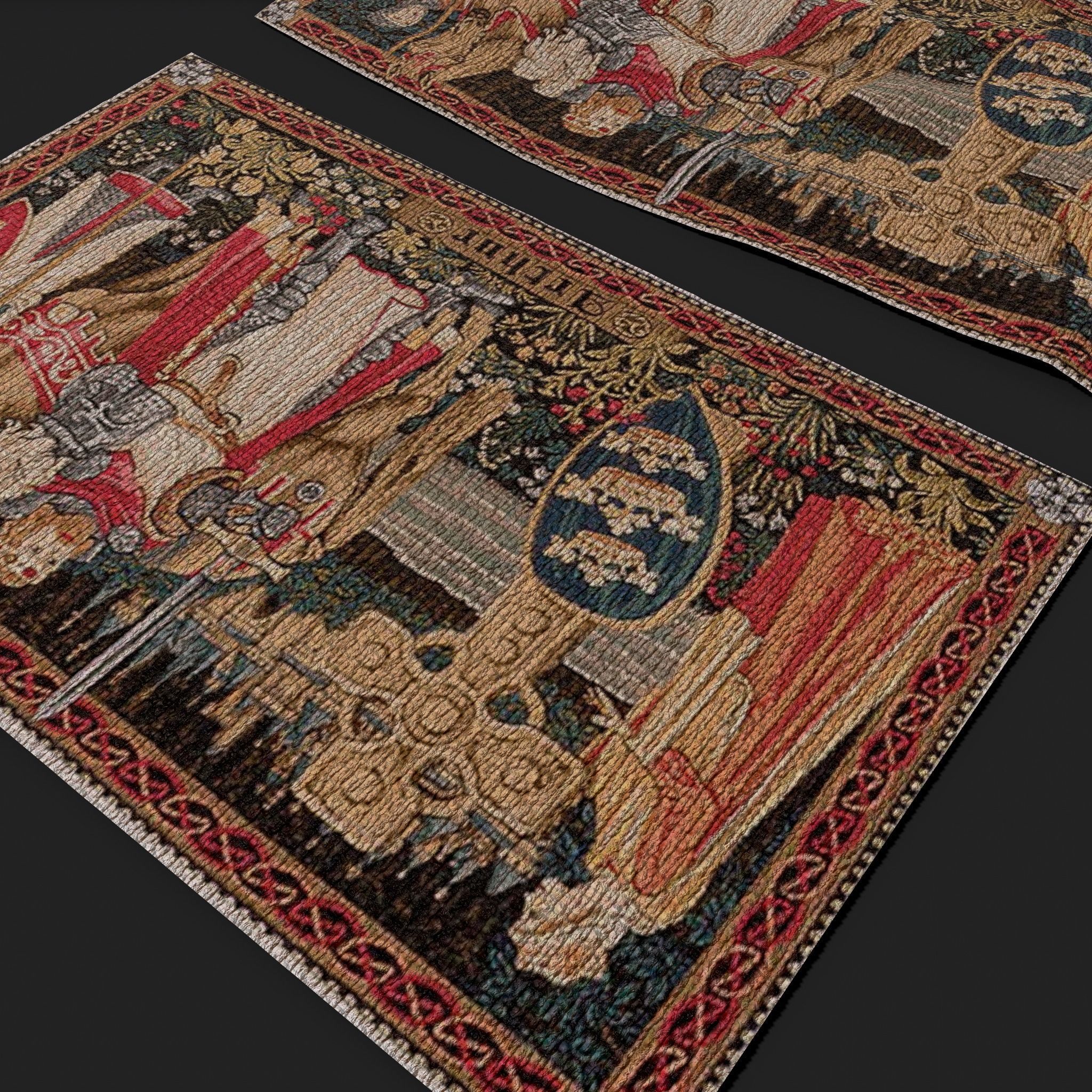 King Arthur Tapestry Low-poly 3D model_16