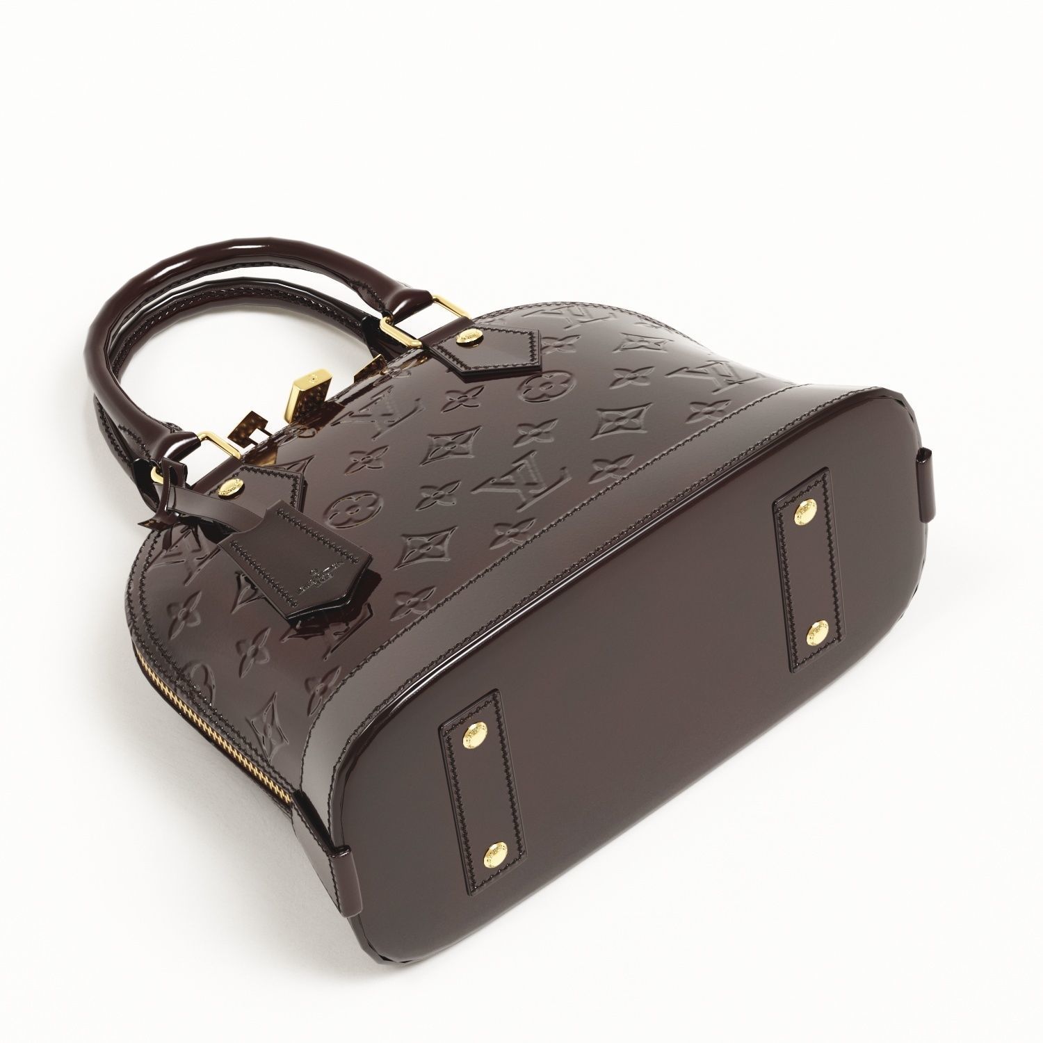 Louis Vuitton Alma BB Monogram Embossed Vernis Top Handle Bag Low-poly 3D model_13