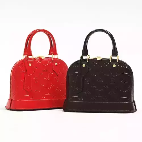 Louis Vuitton Alma BB Monogram Embossed Vernis Top Handle Bag Low-poly 3D model