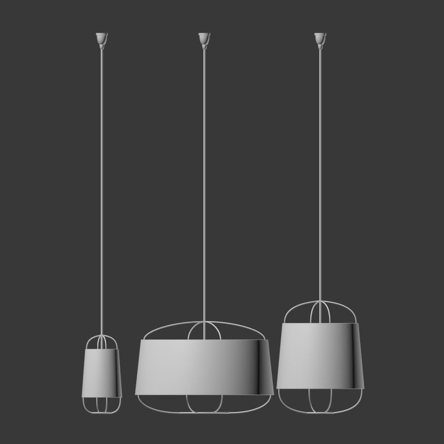 Lanterna Pendant Light Set Petitefriture 3D model_1