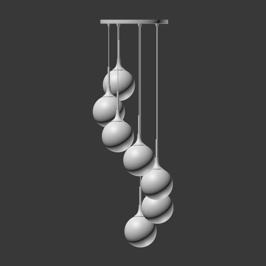 Arteriors mckinley fixed chandelier 3D model_1