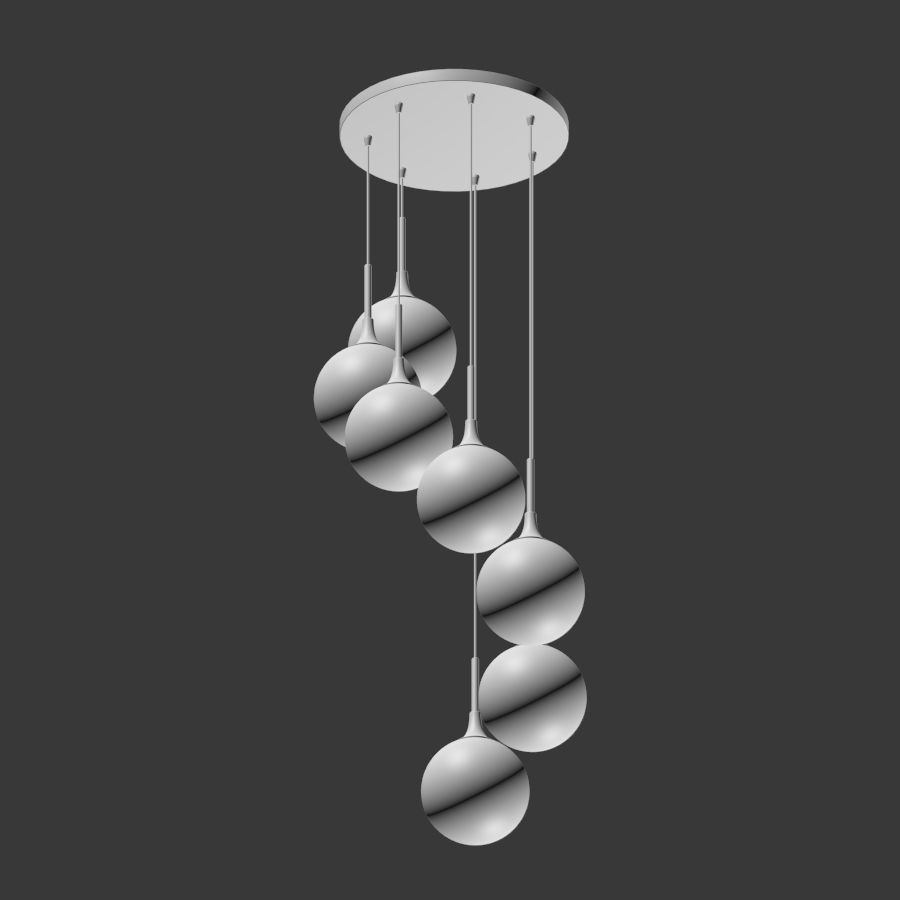 Arteriors mckinley fixed chandelier 3D model_3