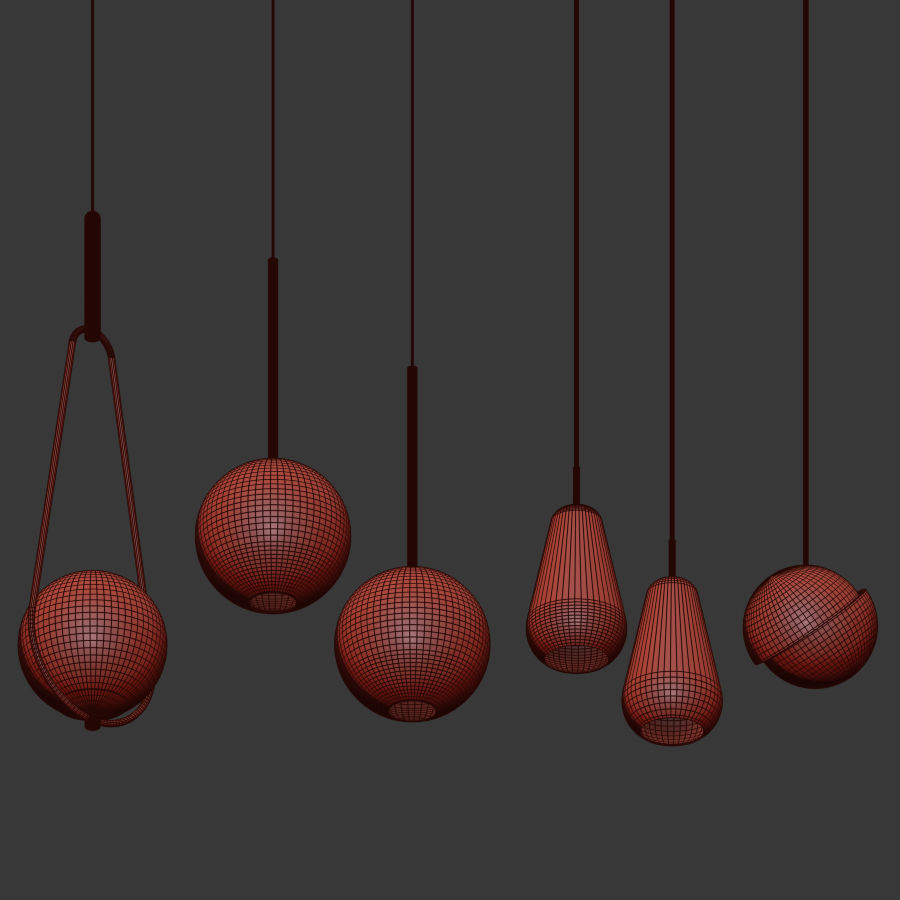 Pendant Light Collection 3D model_4