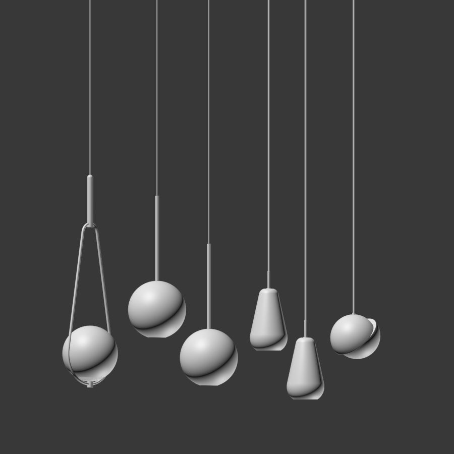 Pendant Light Collection 3D model_1
