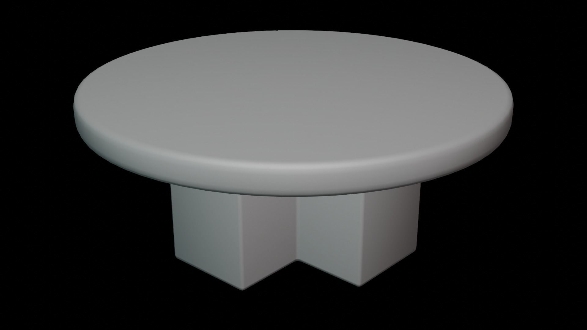 Heavy Circular Table Low-poly 3D model_6