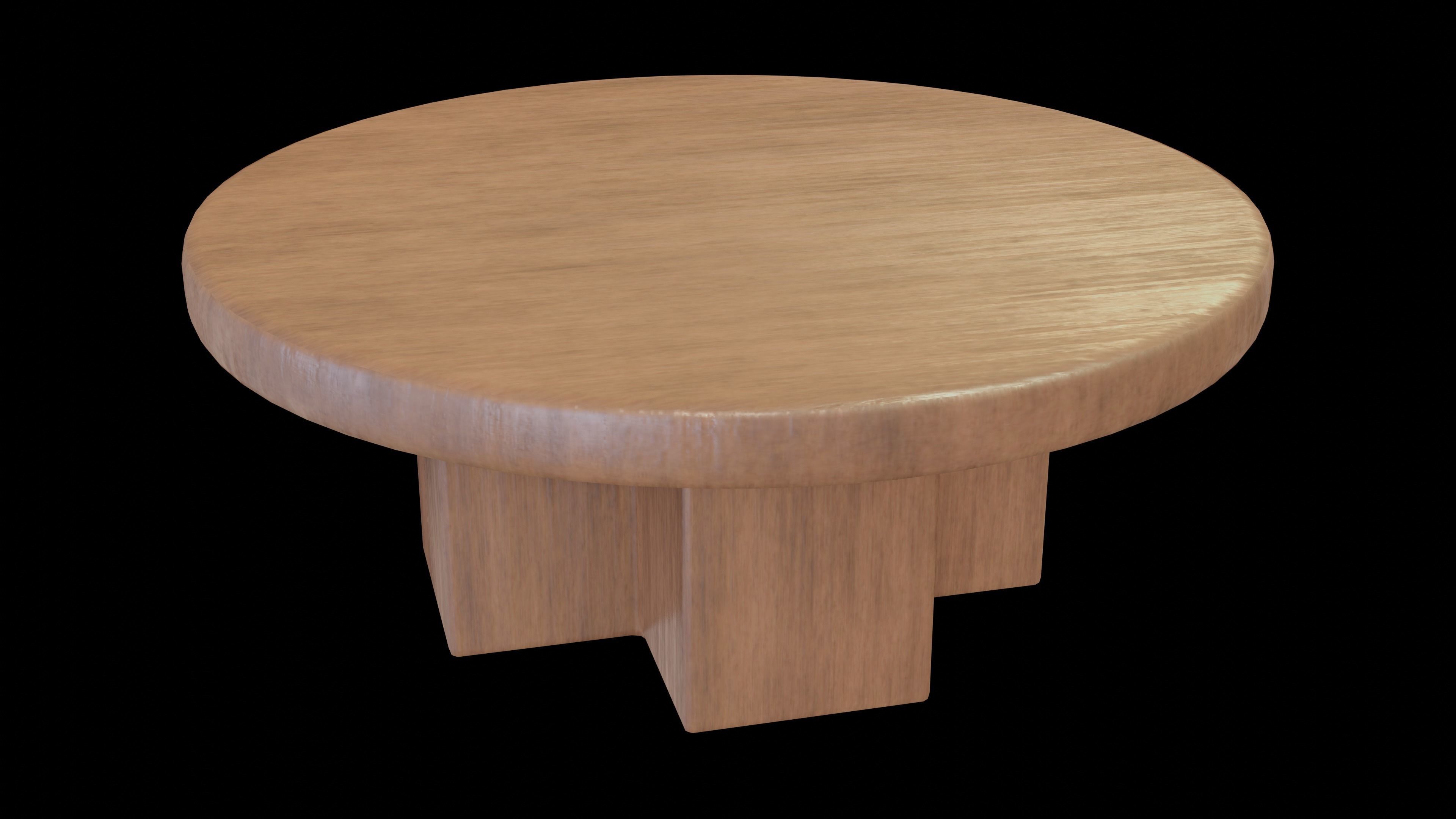 Heavy Circular Table Low-poly 3D model_5