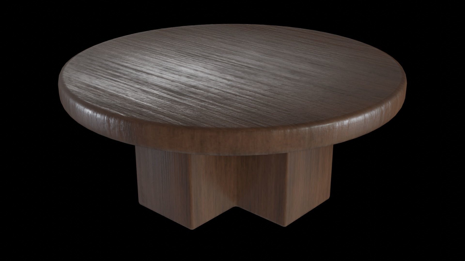 Heavy Circular Table Low-poly 3D model_2