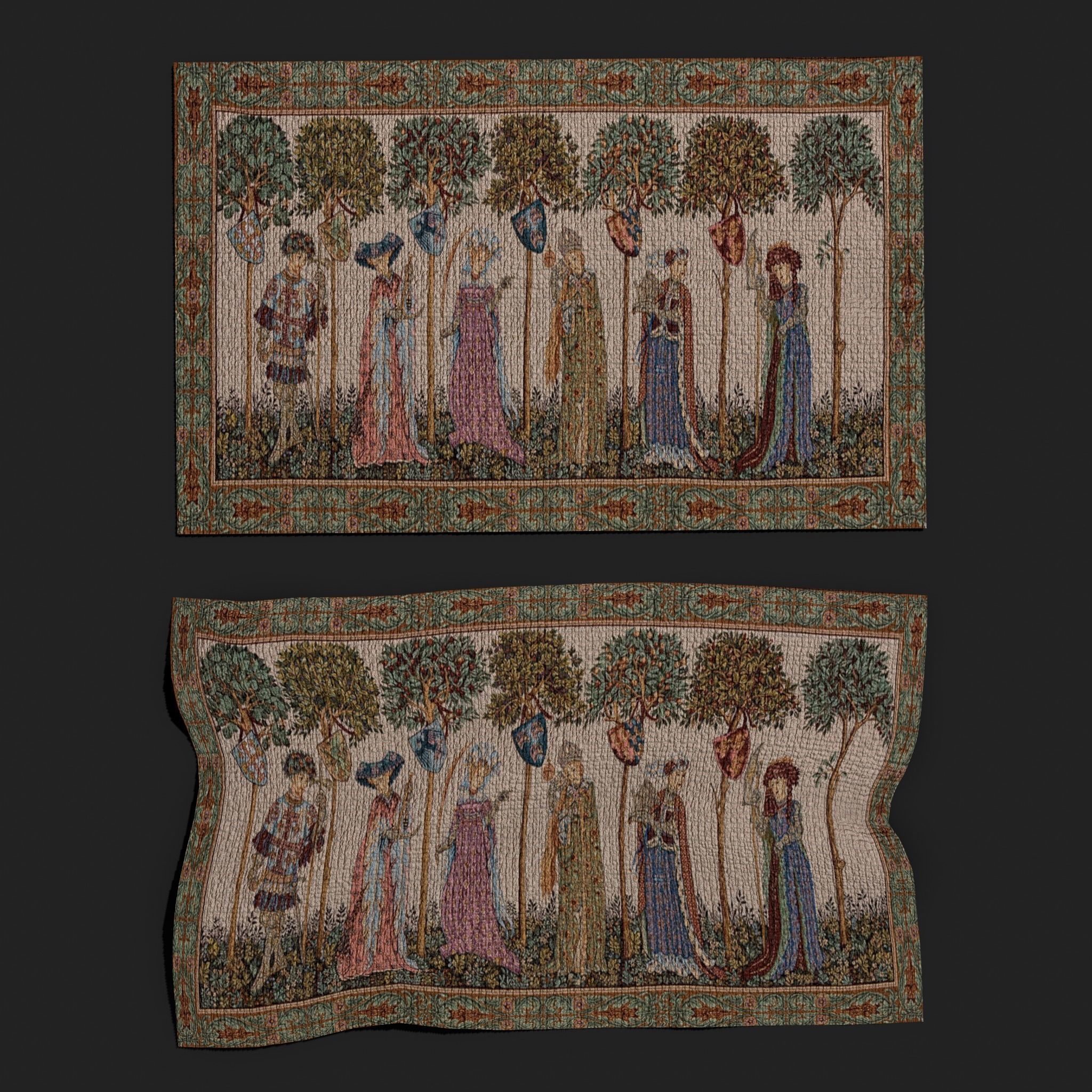 Mantas Castle Tapestry Low-poly 3D model_3