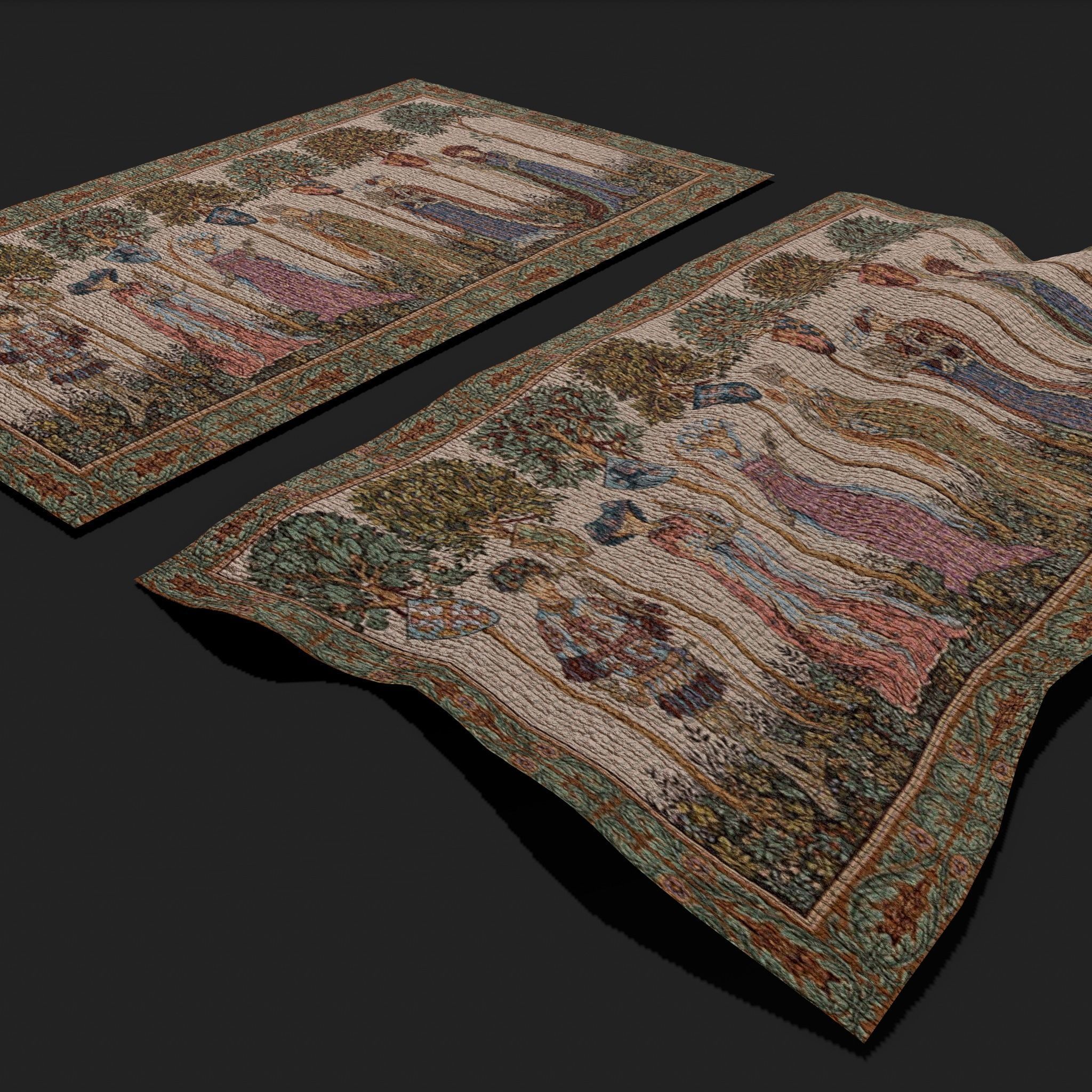 Mantas Castle Tapestry Low-poly 3D model_12