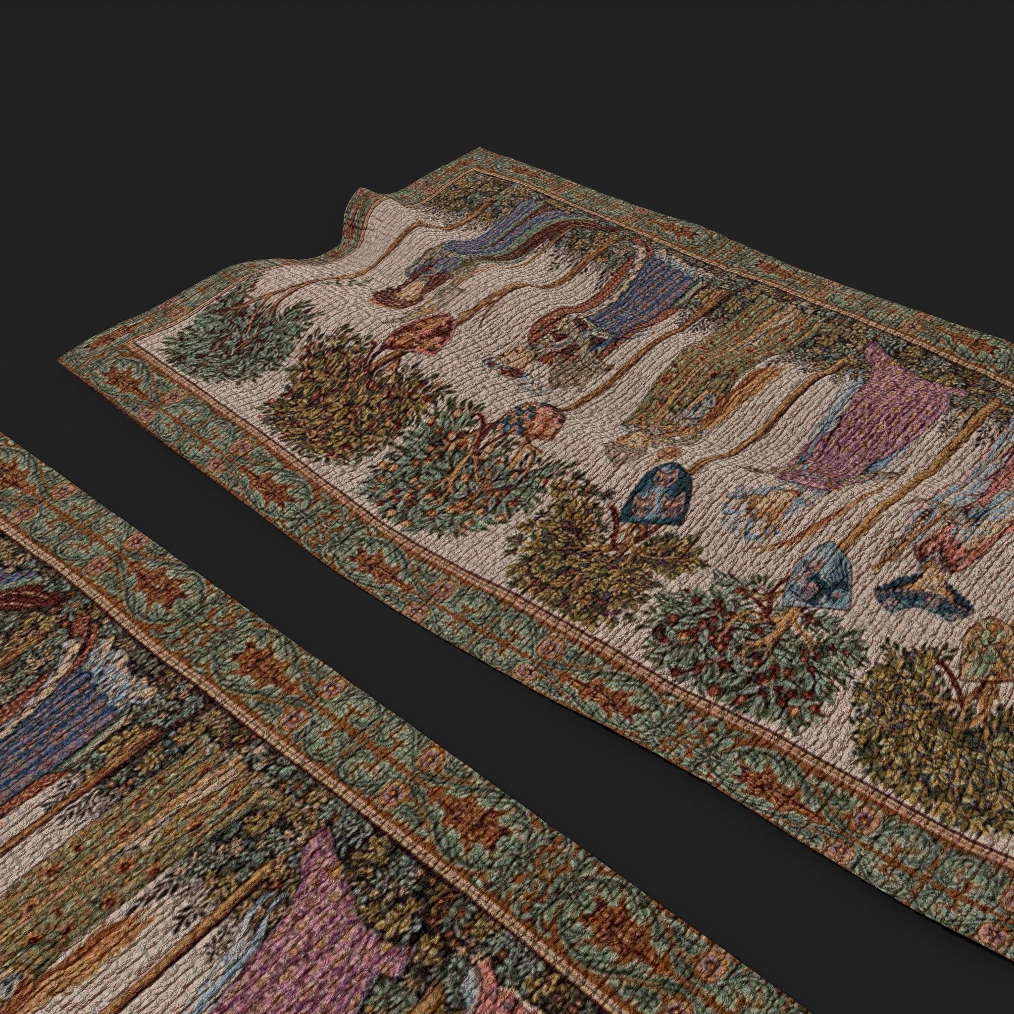 Mantas Castle Tapestry Low-poly 3D model_14