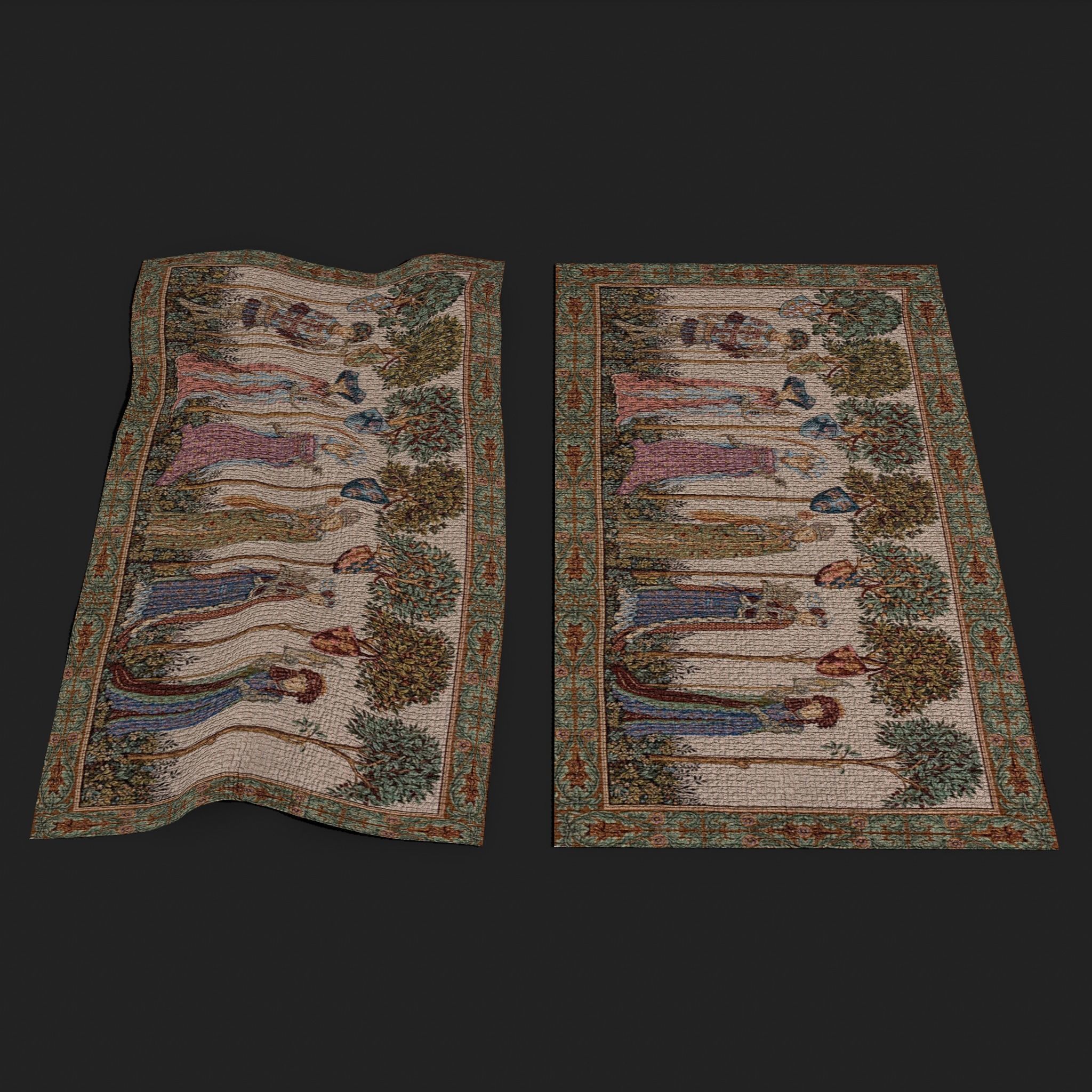 Mantas Castle Tapestry Low-poly 3D model_17