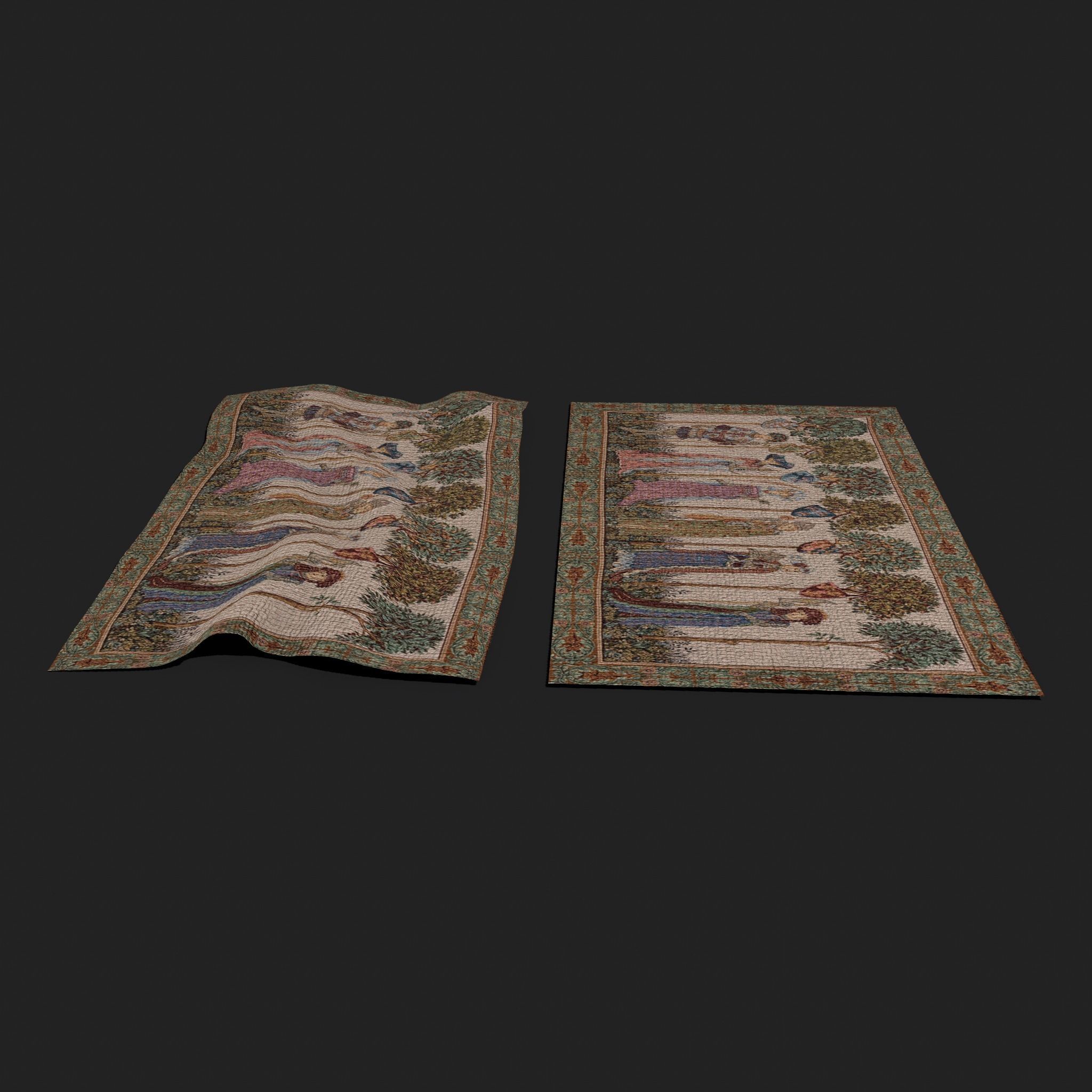 Mantas Castle Tapestry Low-poly 3D model_16