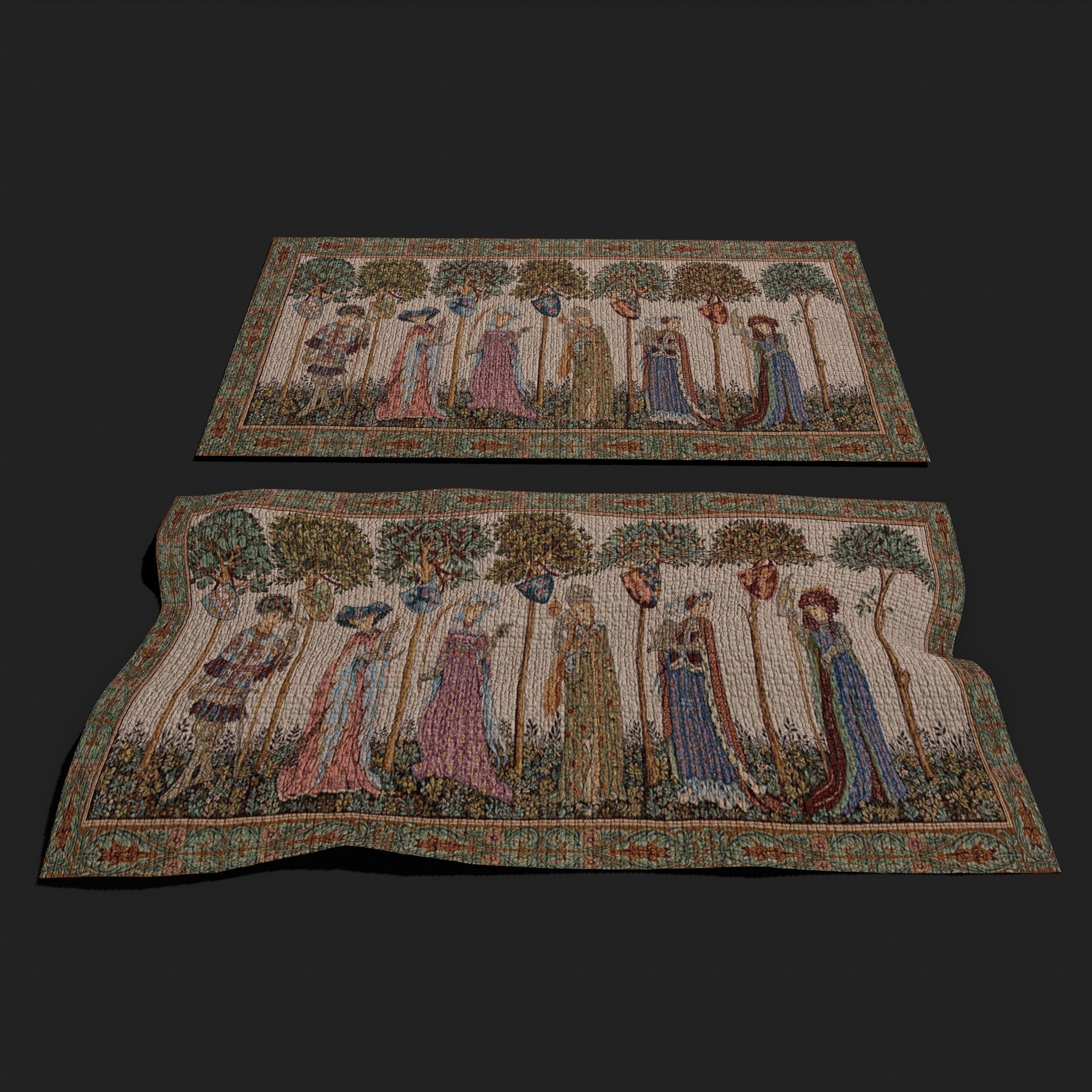 Mantas Castle Tapestry Low-poly 3D model_9