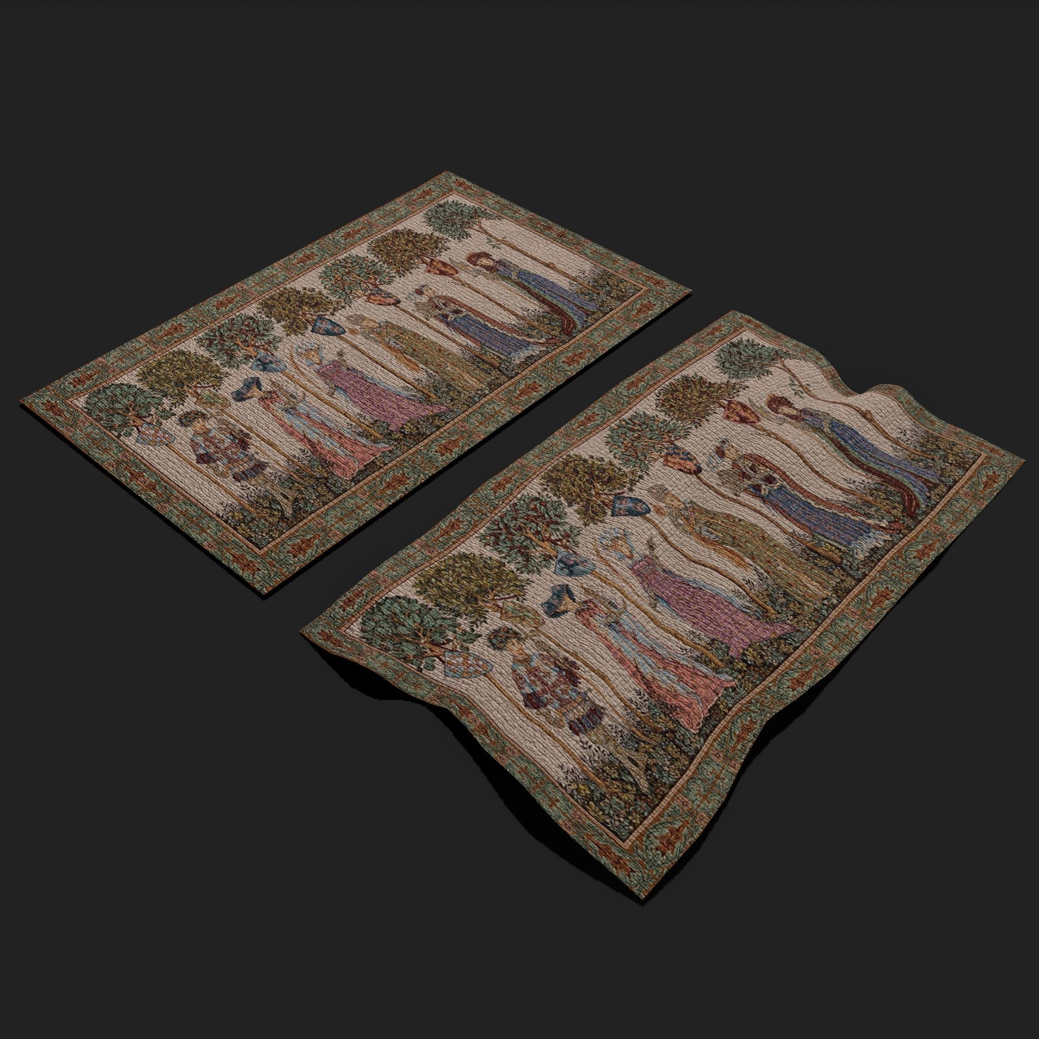 Mantas Castle Tapestry Low-poly 3D model_2