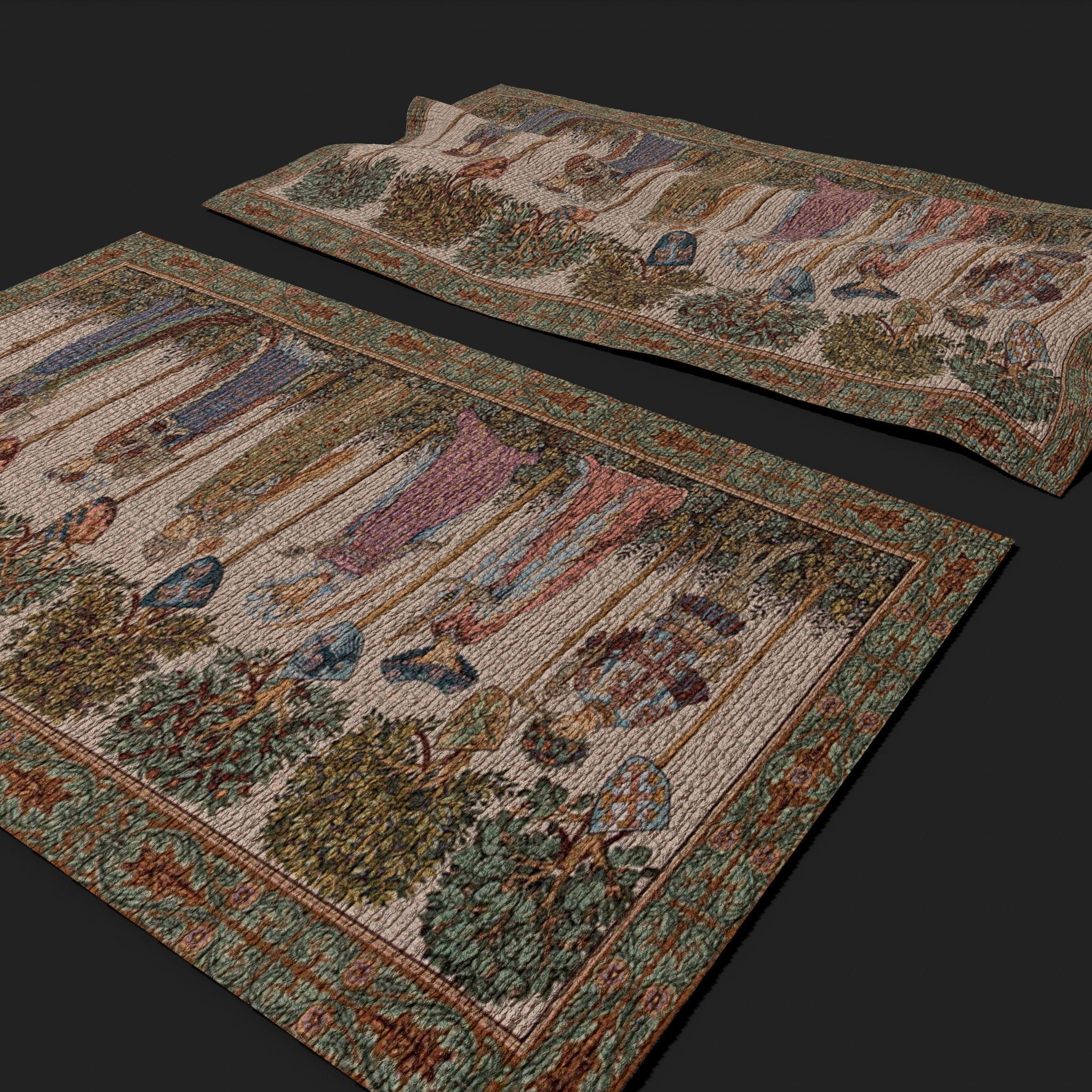 Mantas Castle Tapestry Low-poly 3D model_15