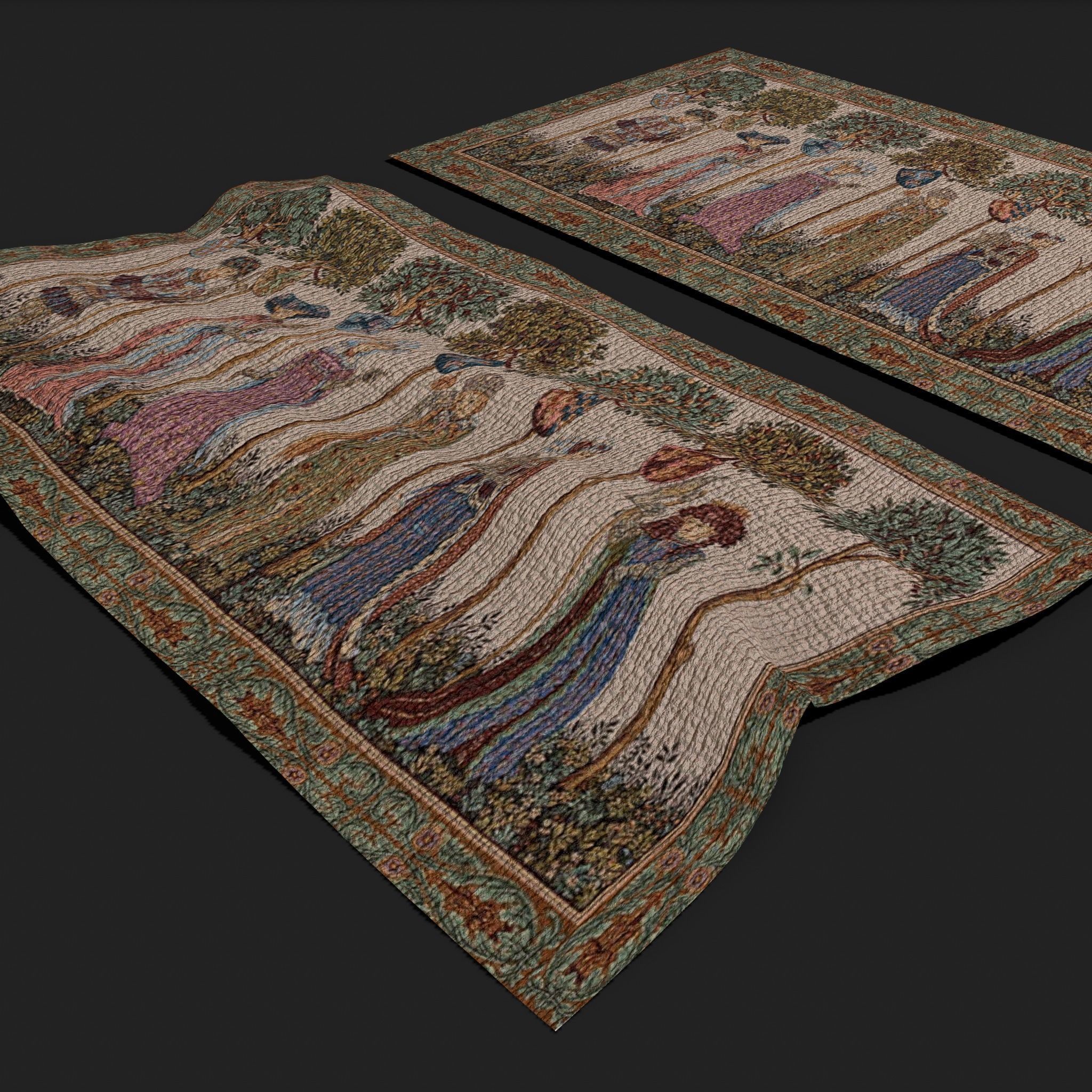 Mantas Castle Tapestry Low-poly 3D model_8