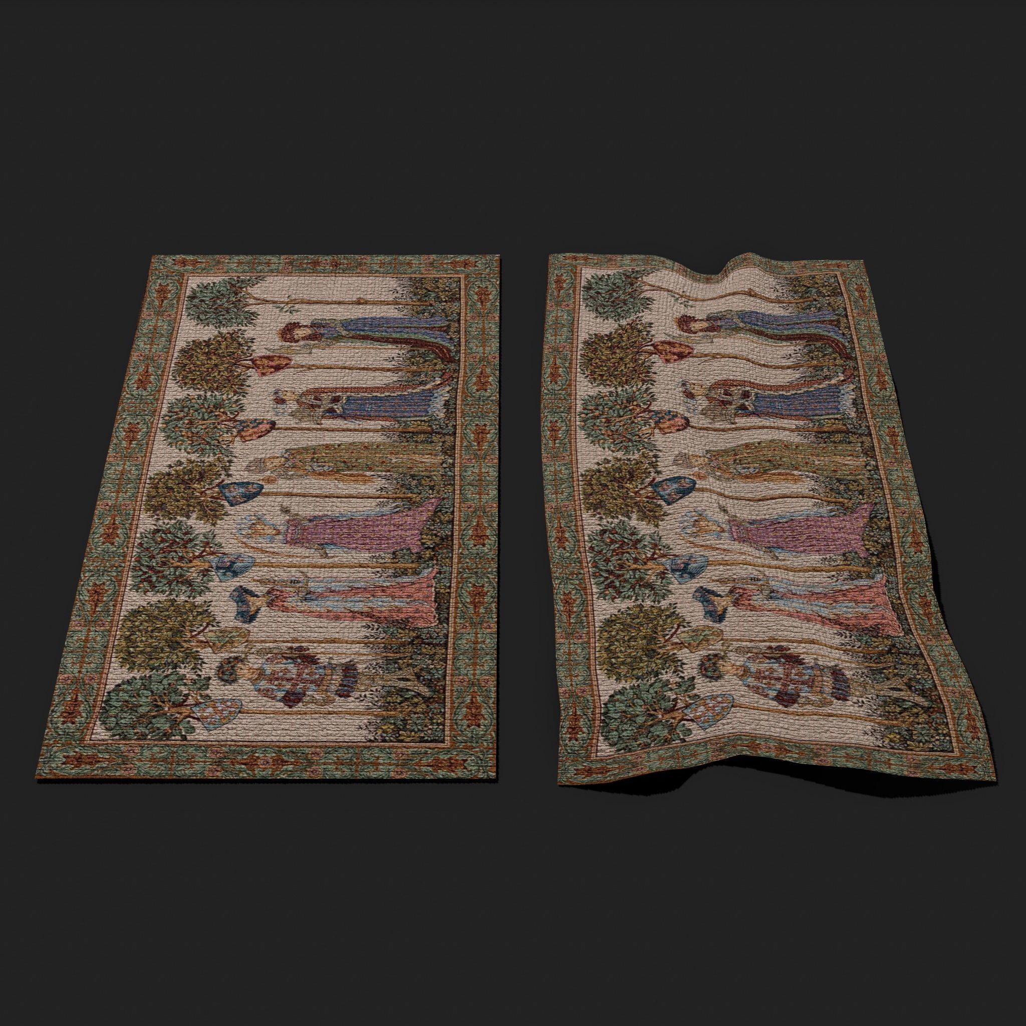 Mantas Castle Tapestry Low-poly 3D model_13