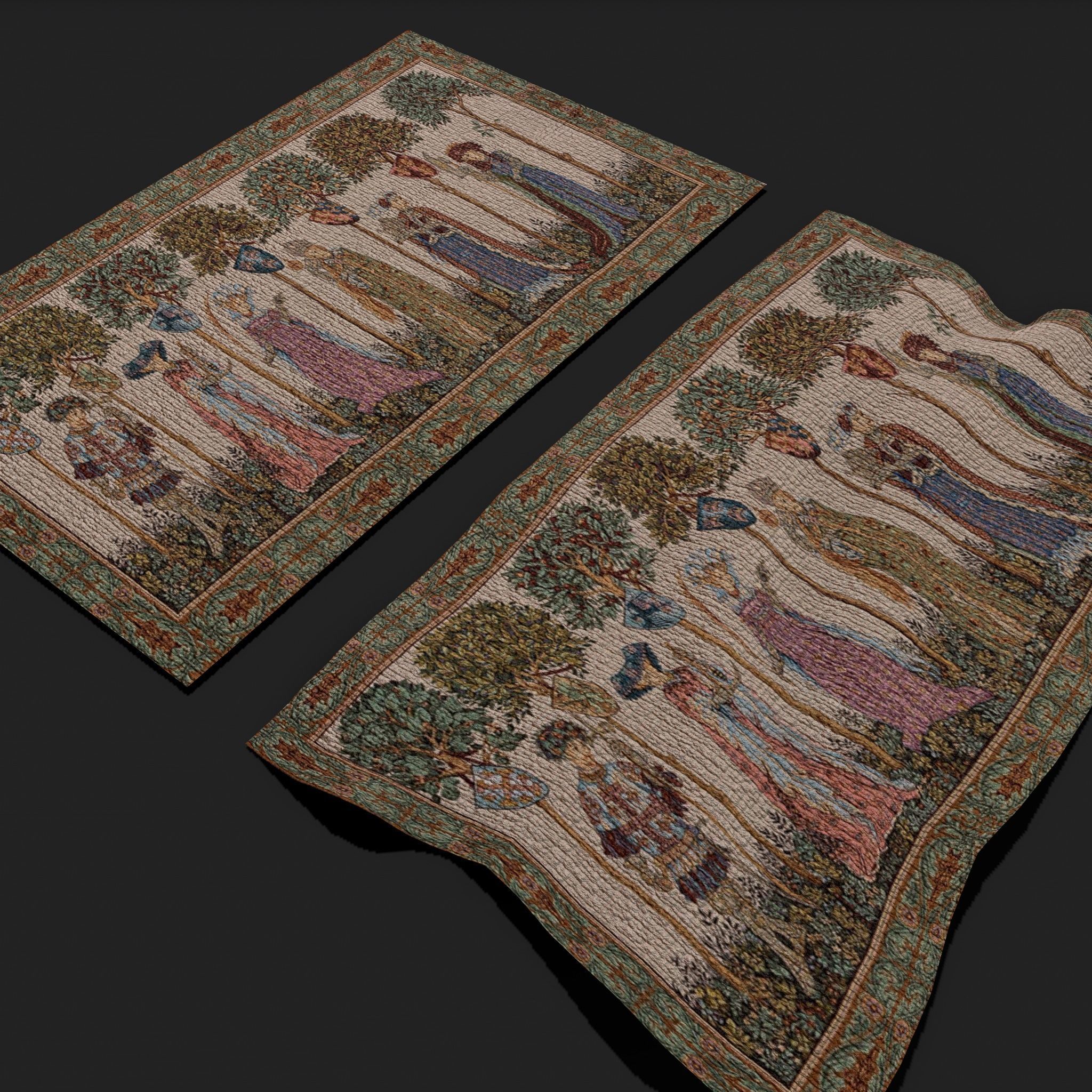 Mantas Castle Tapestry Low-poly 3D model_4