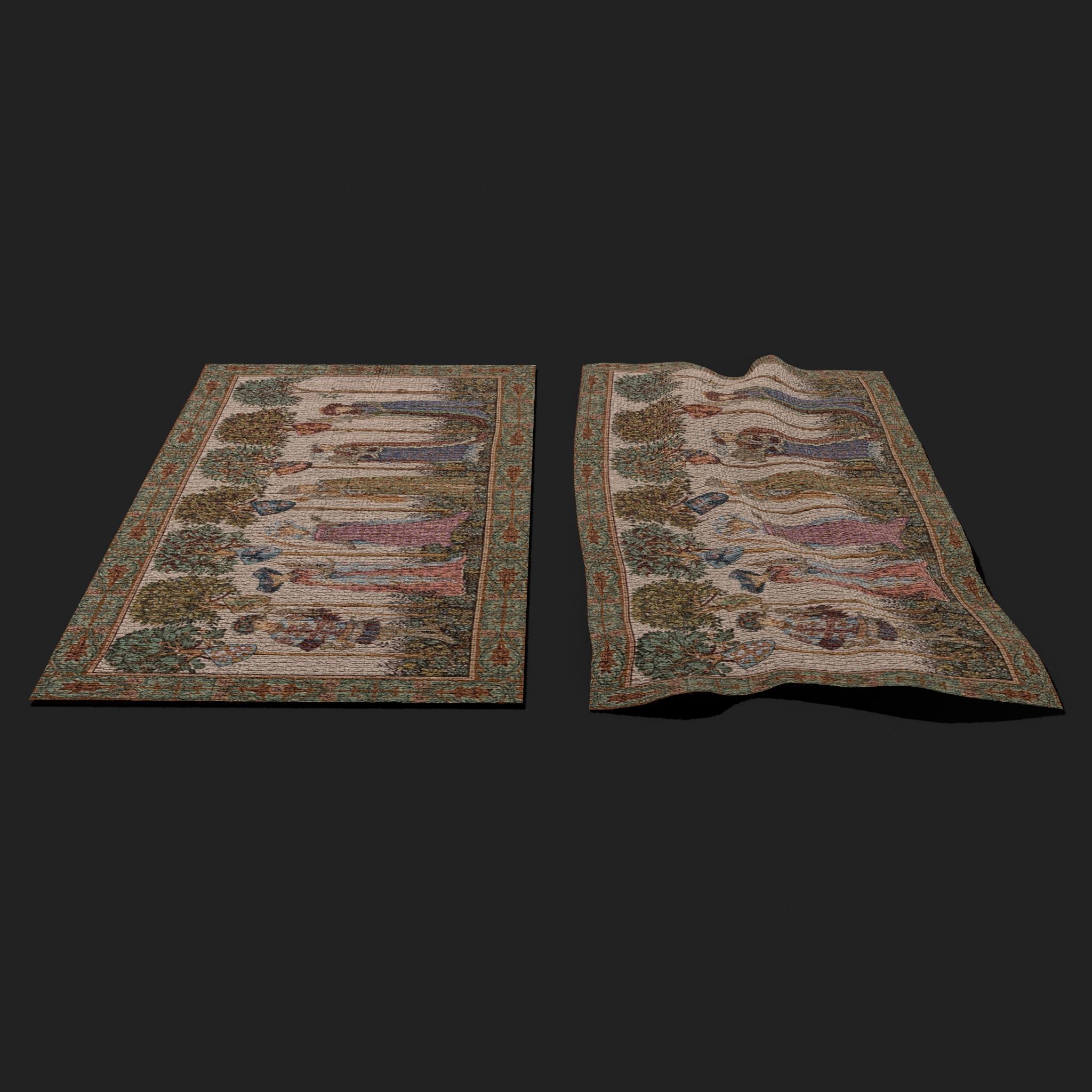 Mantas Castle Tapestry Low-poly 3D model_10