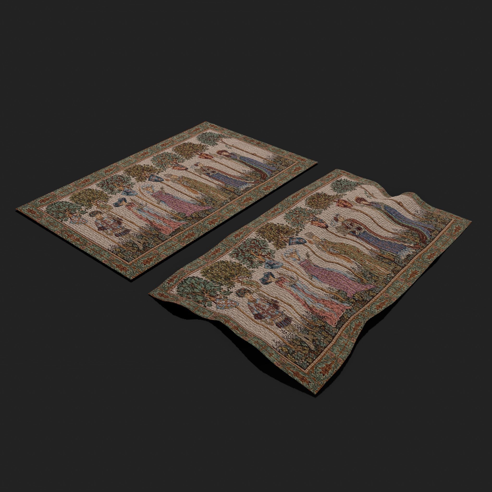 Mantas Castle Tapestry Low-poly 3D model_11