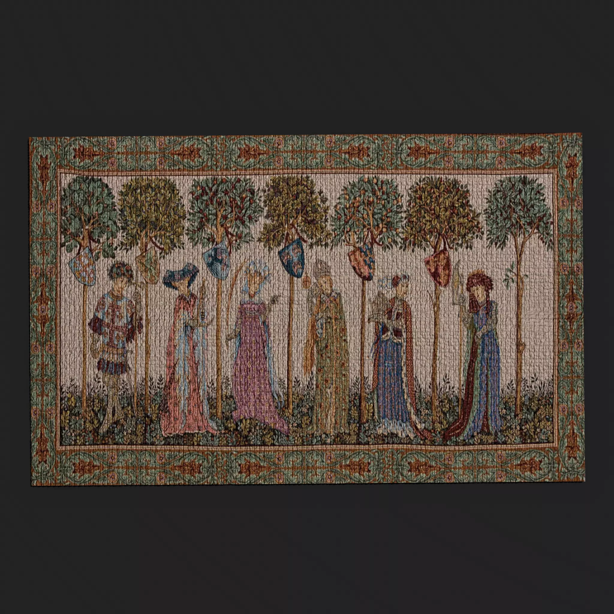 Mantas Castle Tapestry Low-poly 3D model_0