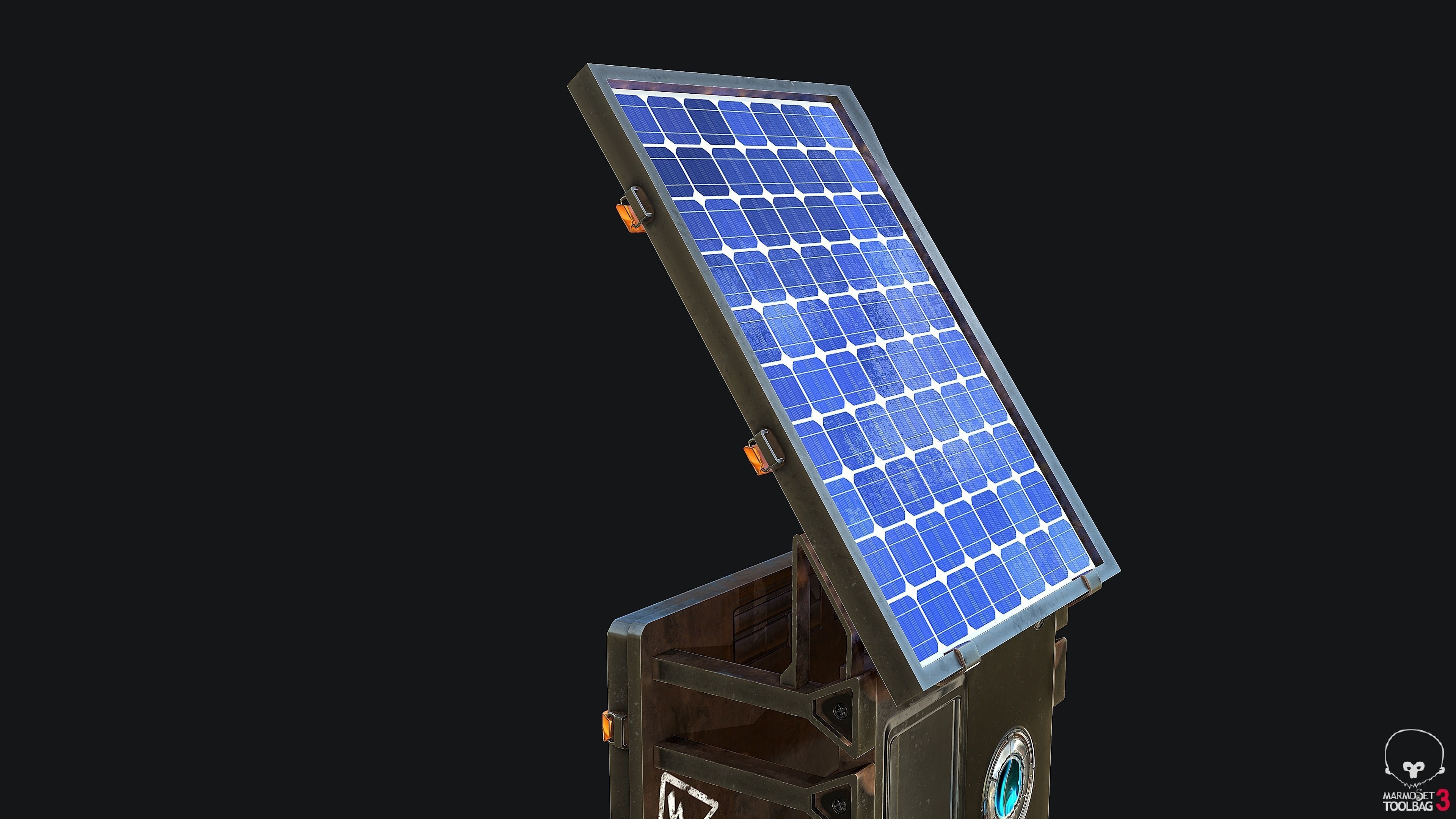 Sci-Fi Solar Panel PBR Low-poly 3D model_5