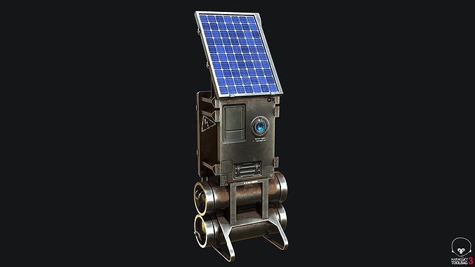 Sci-Fi Solar Panel PBR Low-poly 3D model