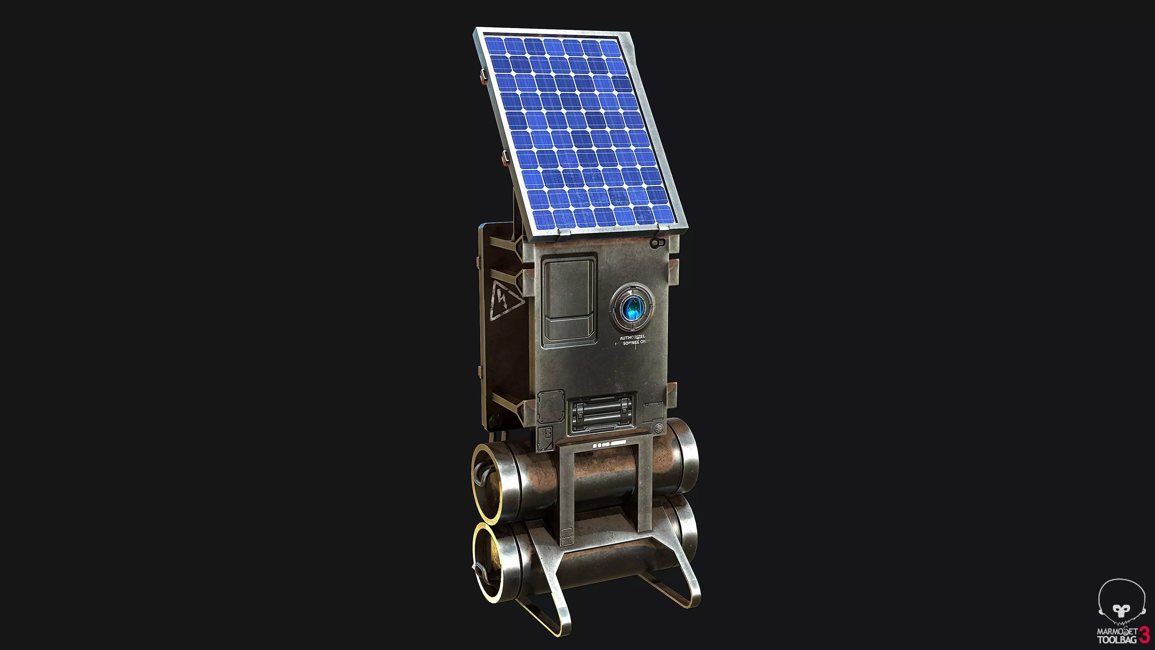 Sci-Fi Solar Panel PBR Low-poly 3D model_0