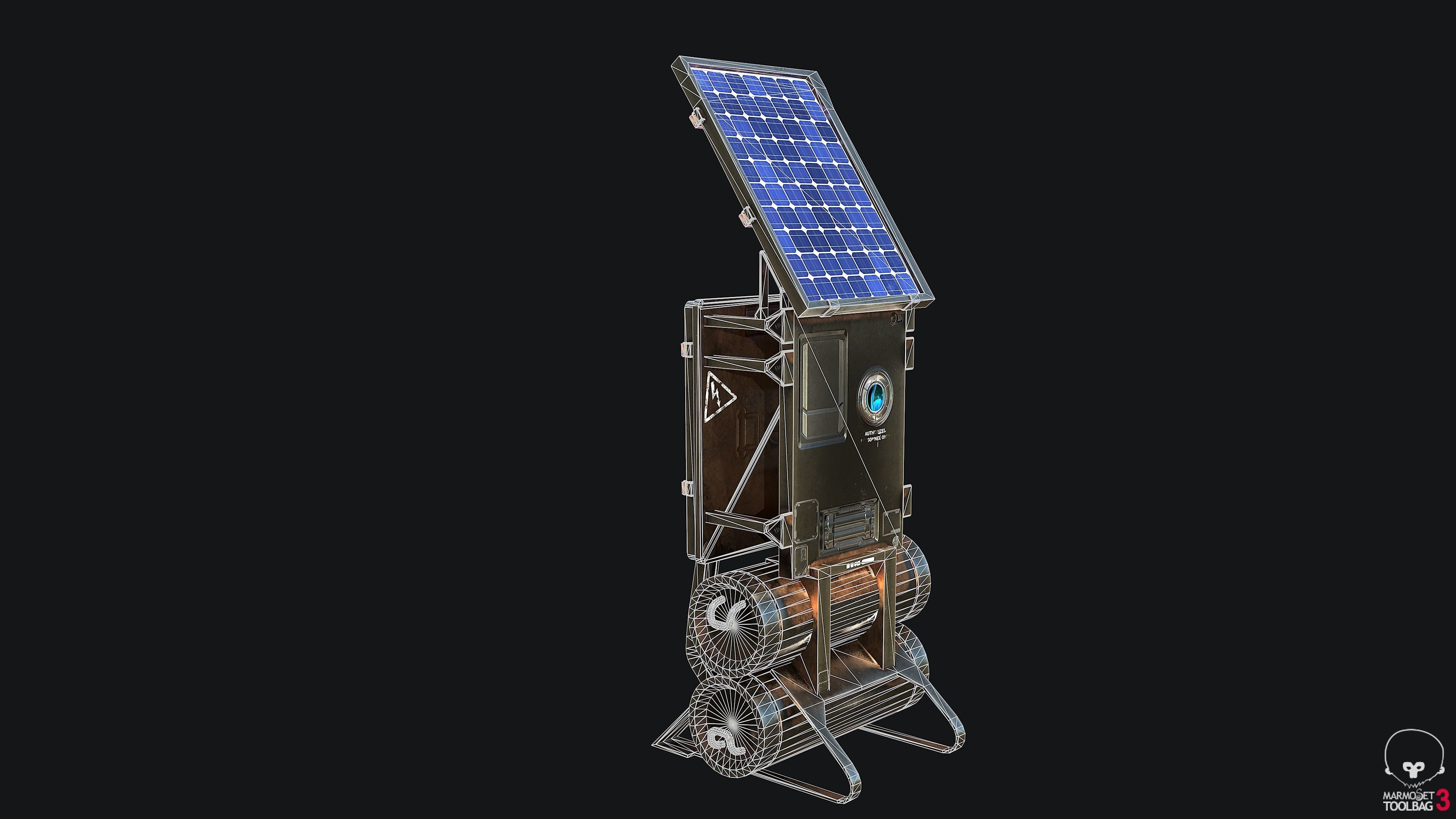 Sci-Fi Solar Panel PBR Low-poly 3D model_6