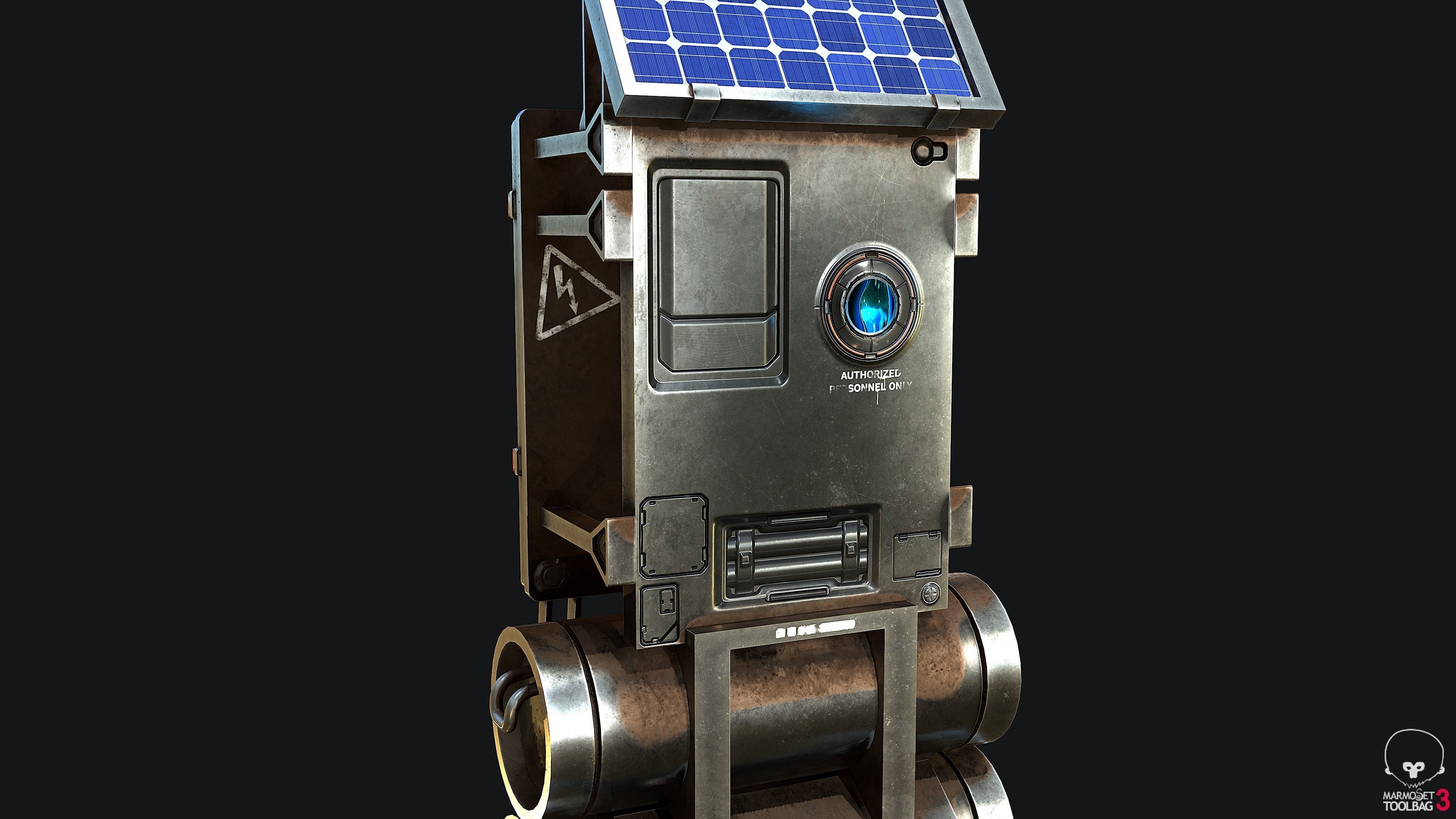 Sci-Fi Solar Panel PBR Low-poly 3D model_1