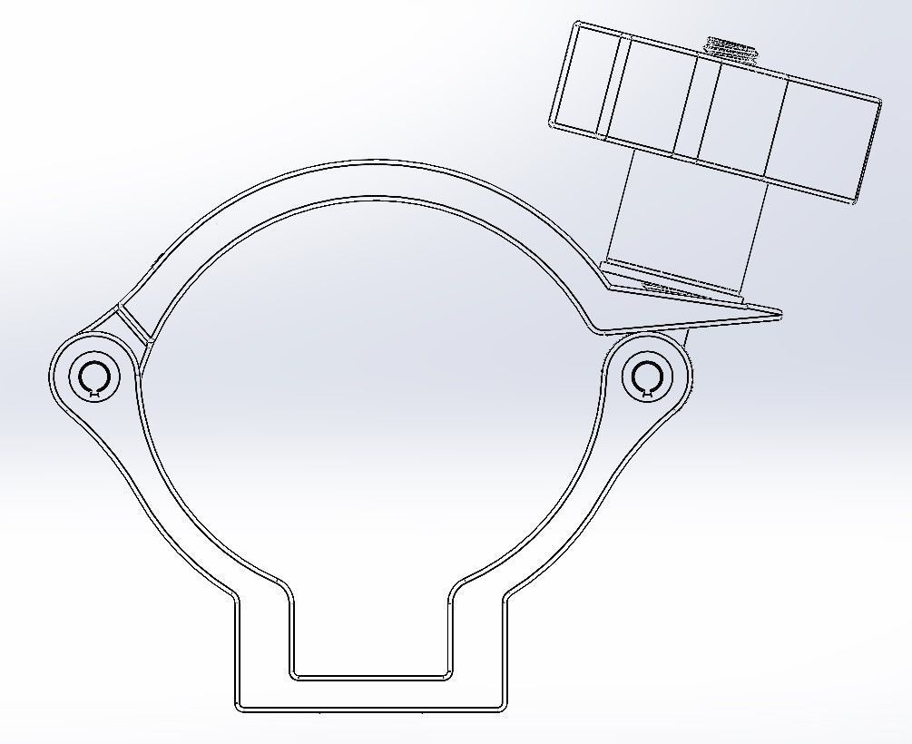 Clamp for pipe 48-51mm 100kg 3D model_4