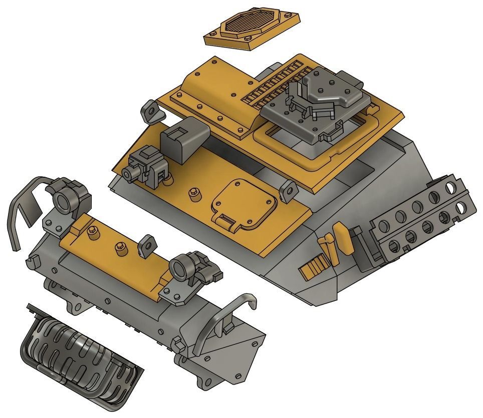 Light Armored Vehicle - 28mm Sci-Fi 3D print model_2